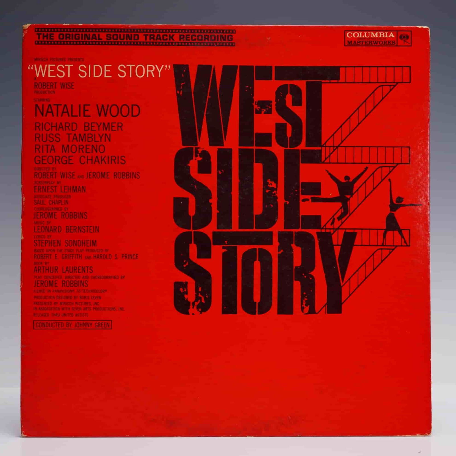 West Side Story Original Soundtrack LP, Columbia OL 5670: Offered here is a vintage vinyl LP of West Side Story, the original motion picture soundtrack, released by Columbia Masterworks as catalog number OL 5670. This iconic recording features music by Leona