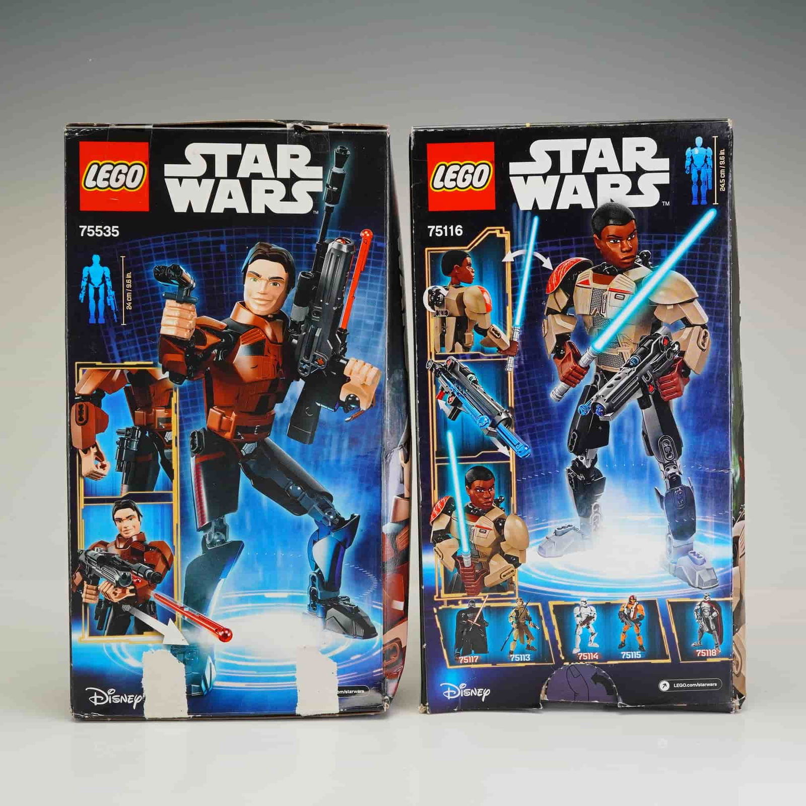 2pc LEGO Star Wars Buildable Figures Han Solo 75535 and Finn 75116 (1 of 3)