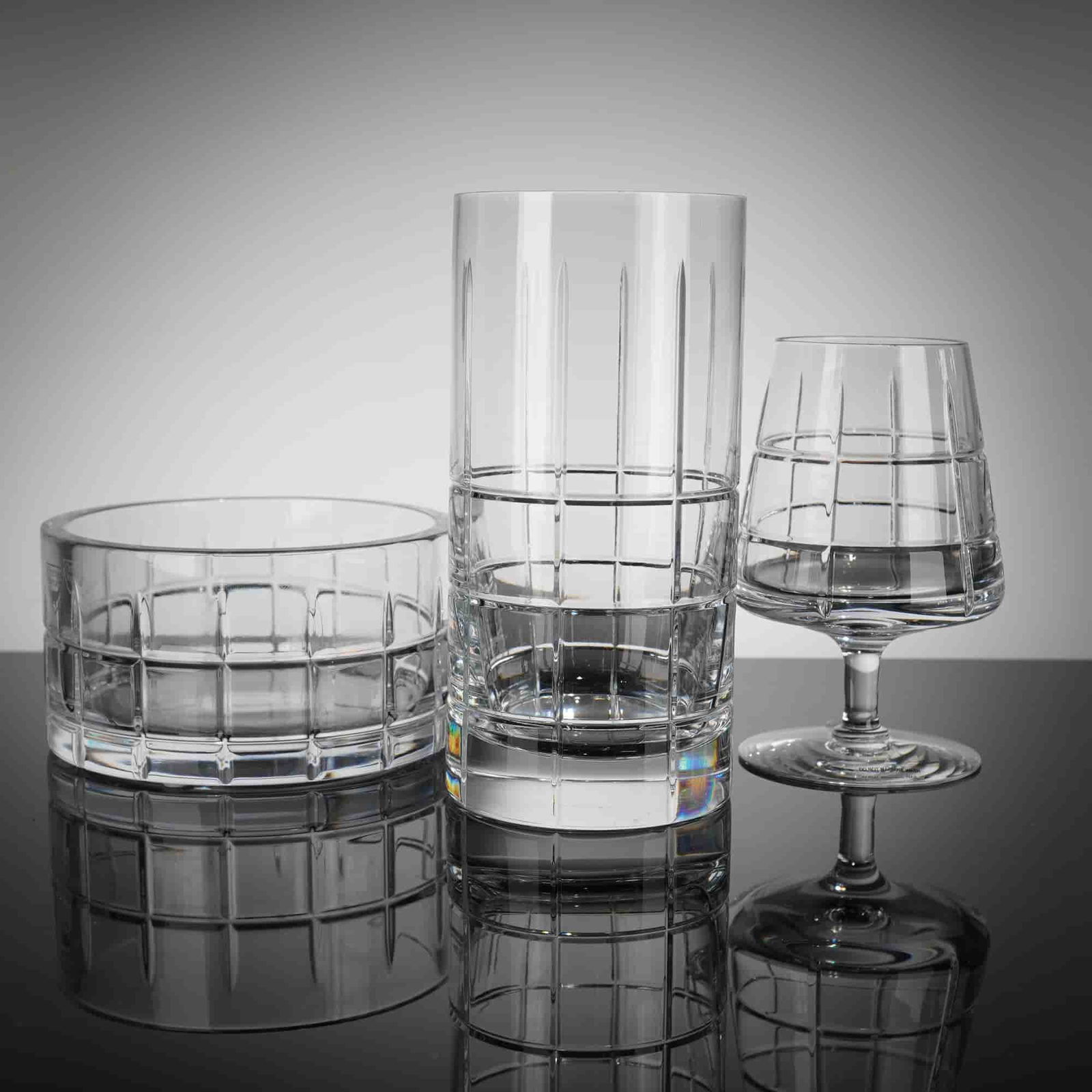 3pc Orrefors Street Crystal Barware Set (1 of 5)