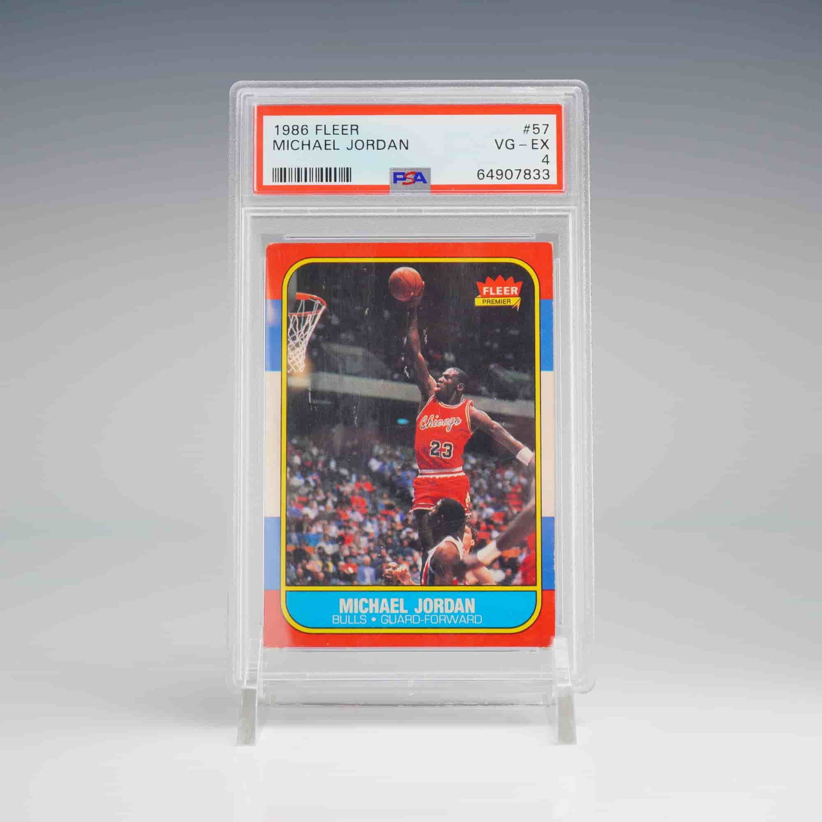 1986 Fleer Michael Jordan #57 Rookie Card PSA 4 VG-EX (1 of 4)