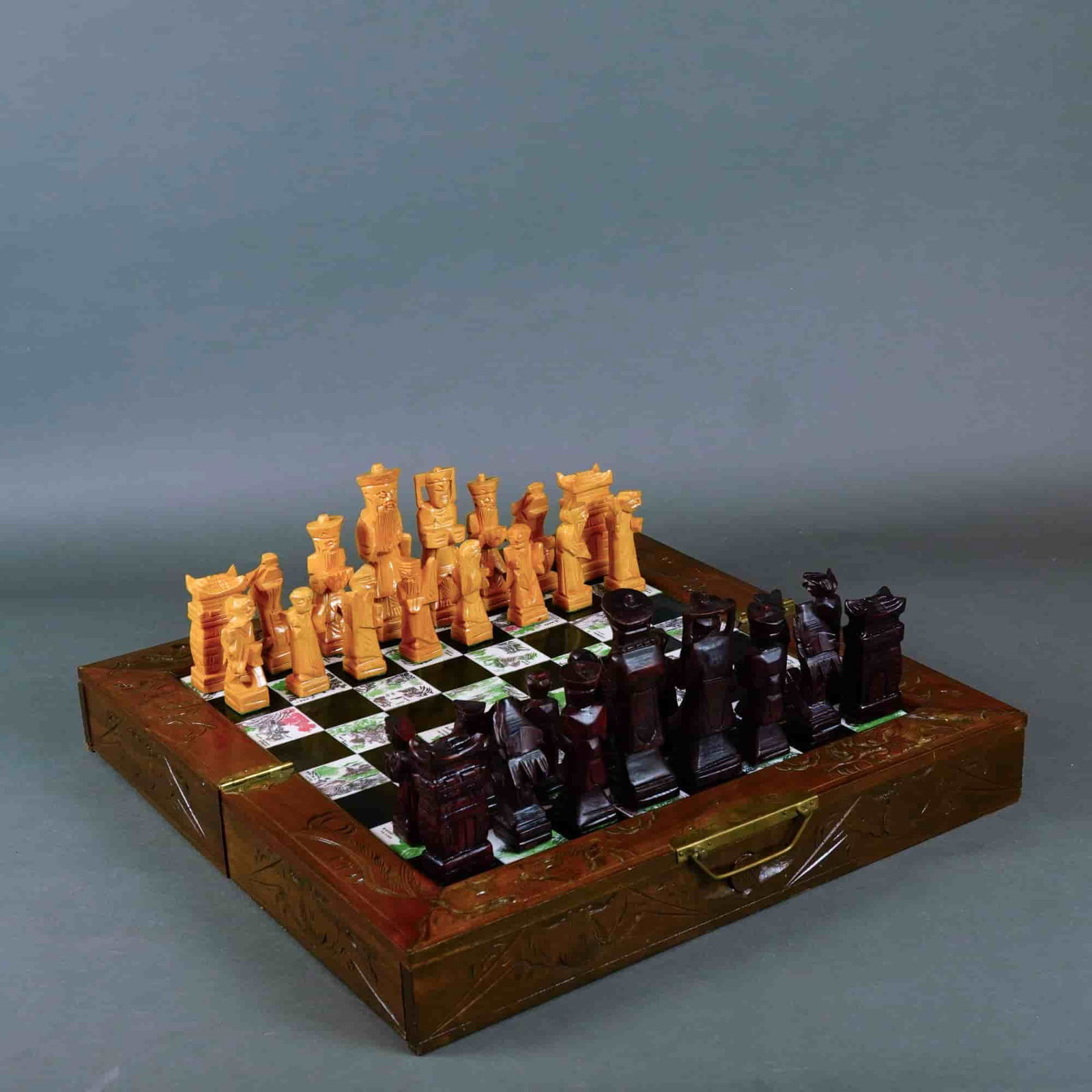 Vintage Chinese, Ancient Gods Figurative Chess Set, 18 Inches (1 of 5)