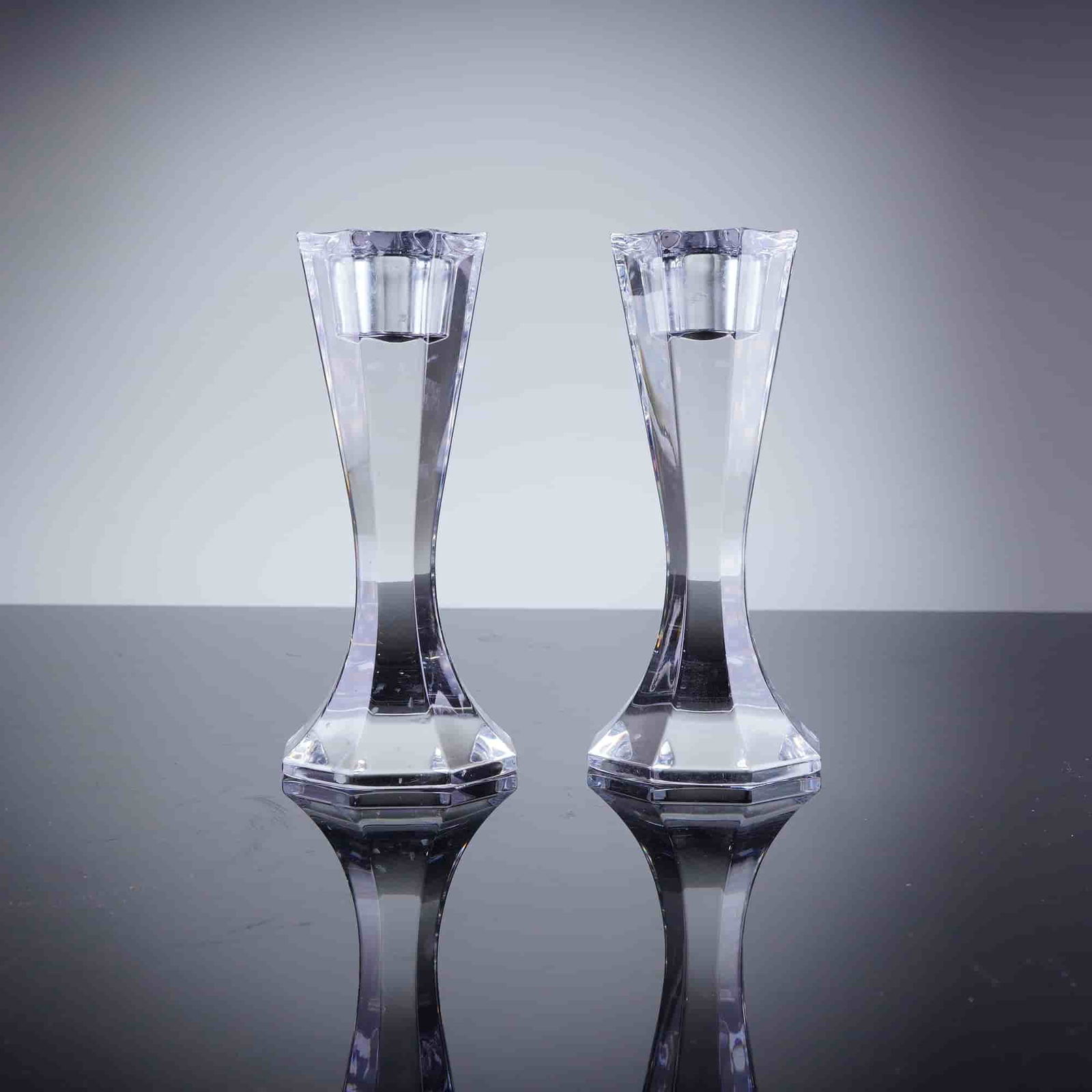 Pair of Orrefors Crystal Candlesticks (1 of 5)