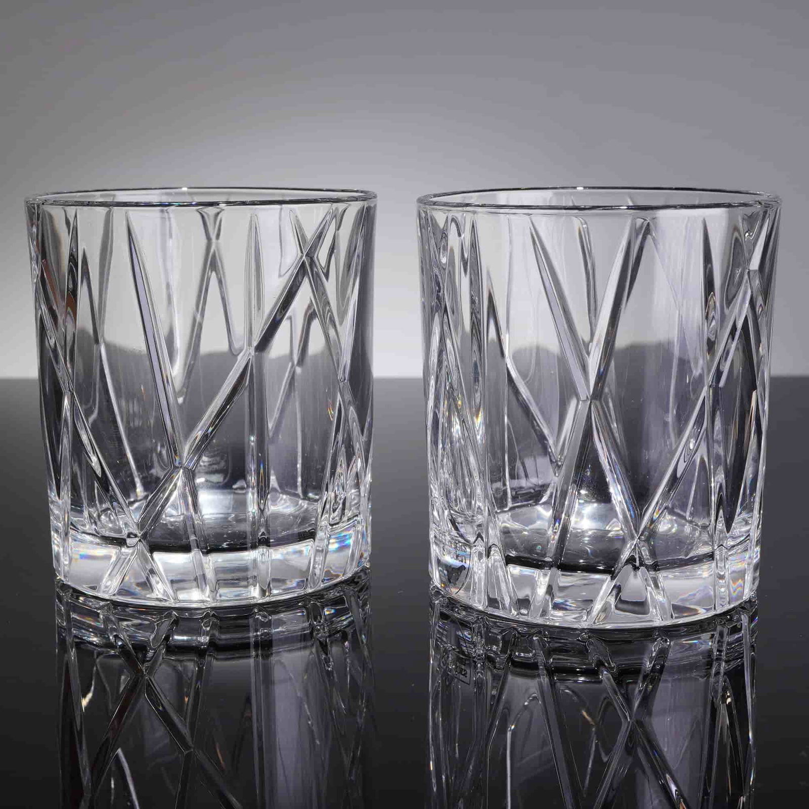 A Pair of Orrefors City Crystal Double Old Fashioned Glasses (1 of 4)