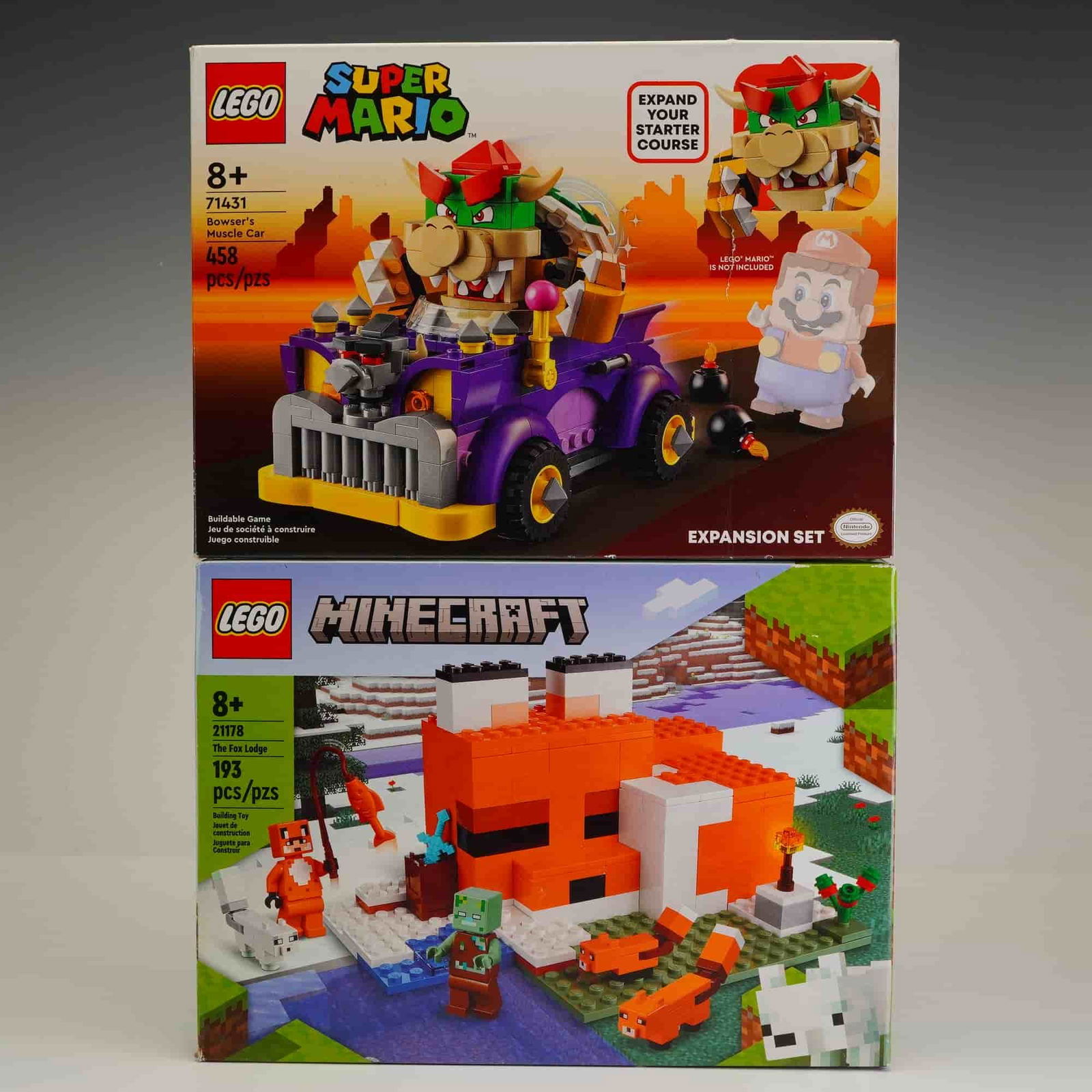 2pc LEGO Factory-Sealed Construction Sets, Super Mario and Minecraft Themes (1 of 3)