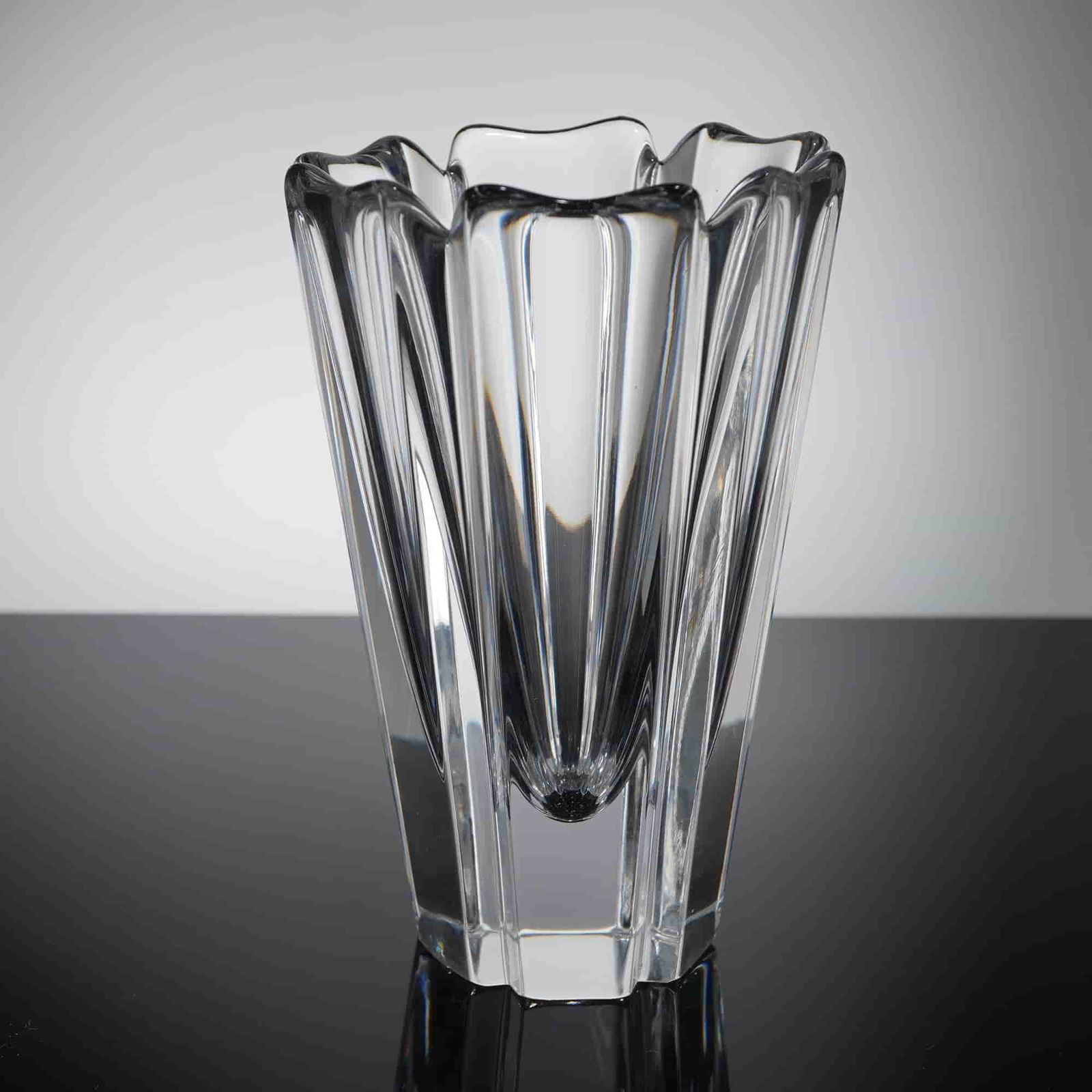 Orrefors Sweden Heavy Crystal Vase (1 of 5)