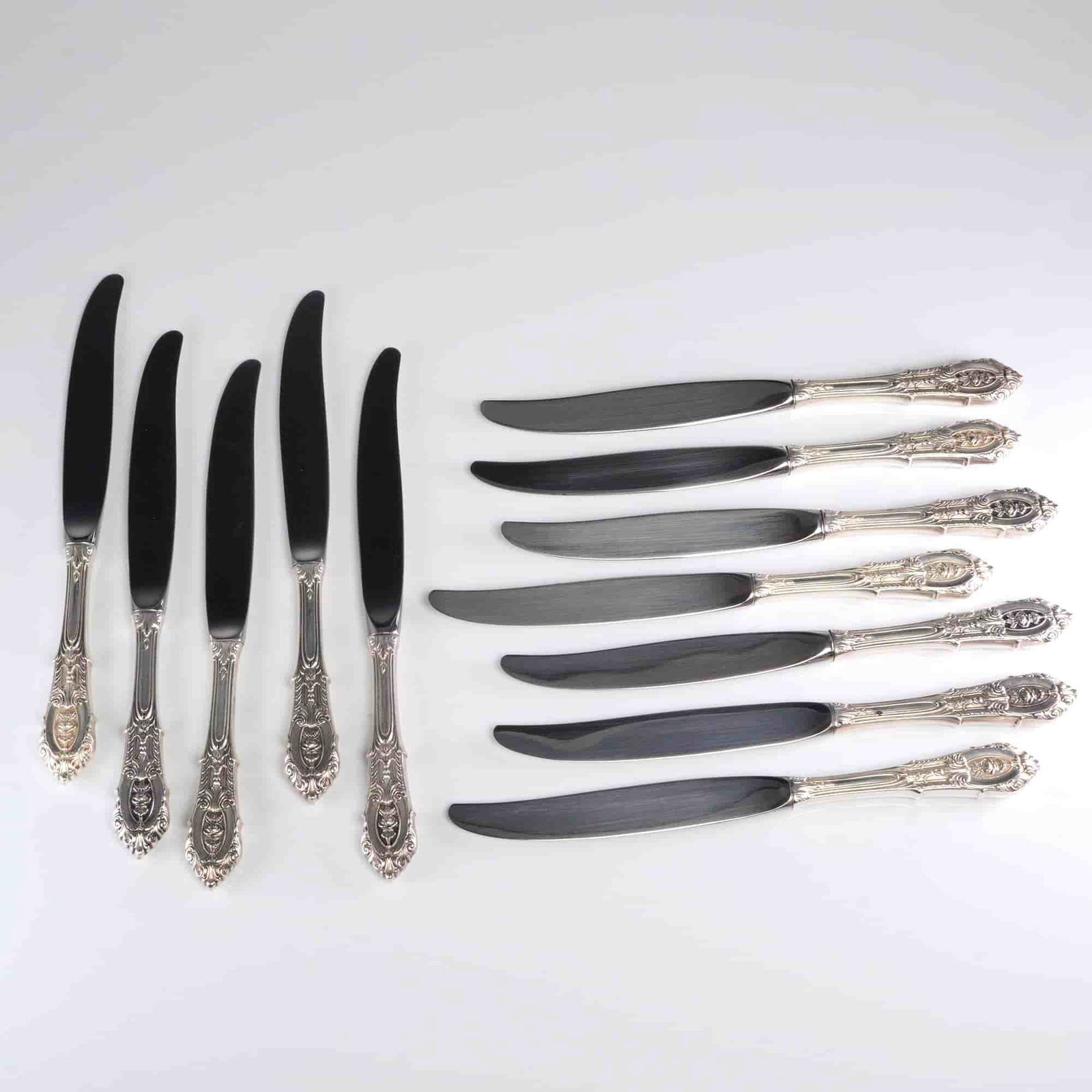 A Collection of 12 Wallace Grande Baroque Sterling Handle Knives (1 of 4)