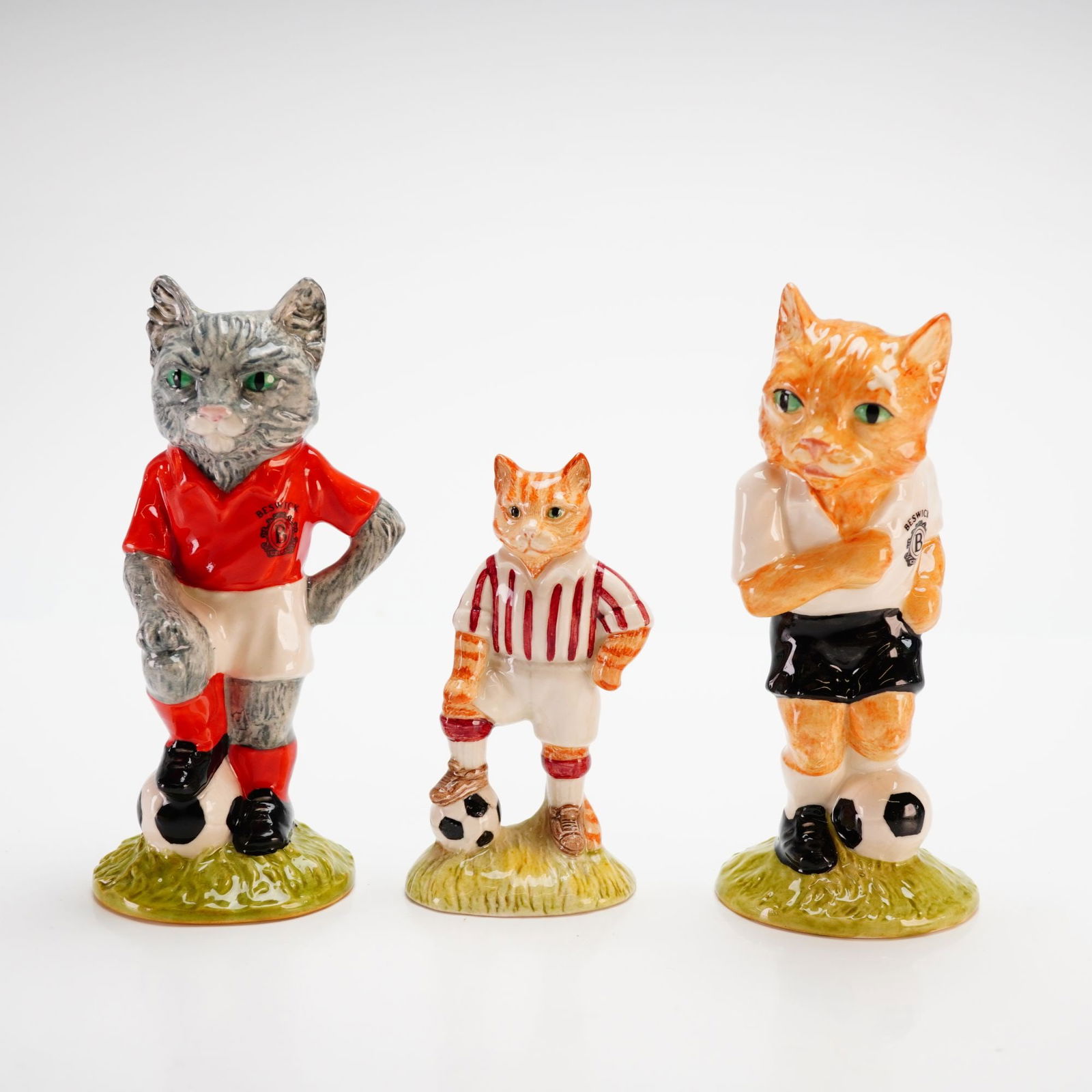 Beswick Footballing Felines and Sporting Cats Figurines (1 of 3)