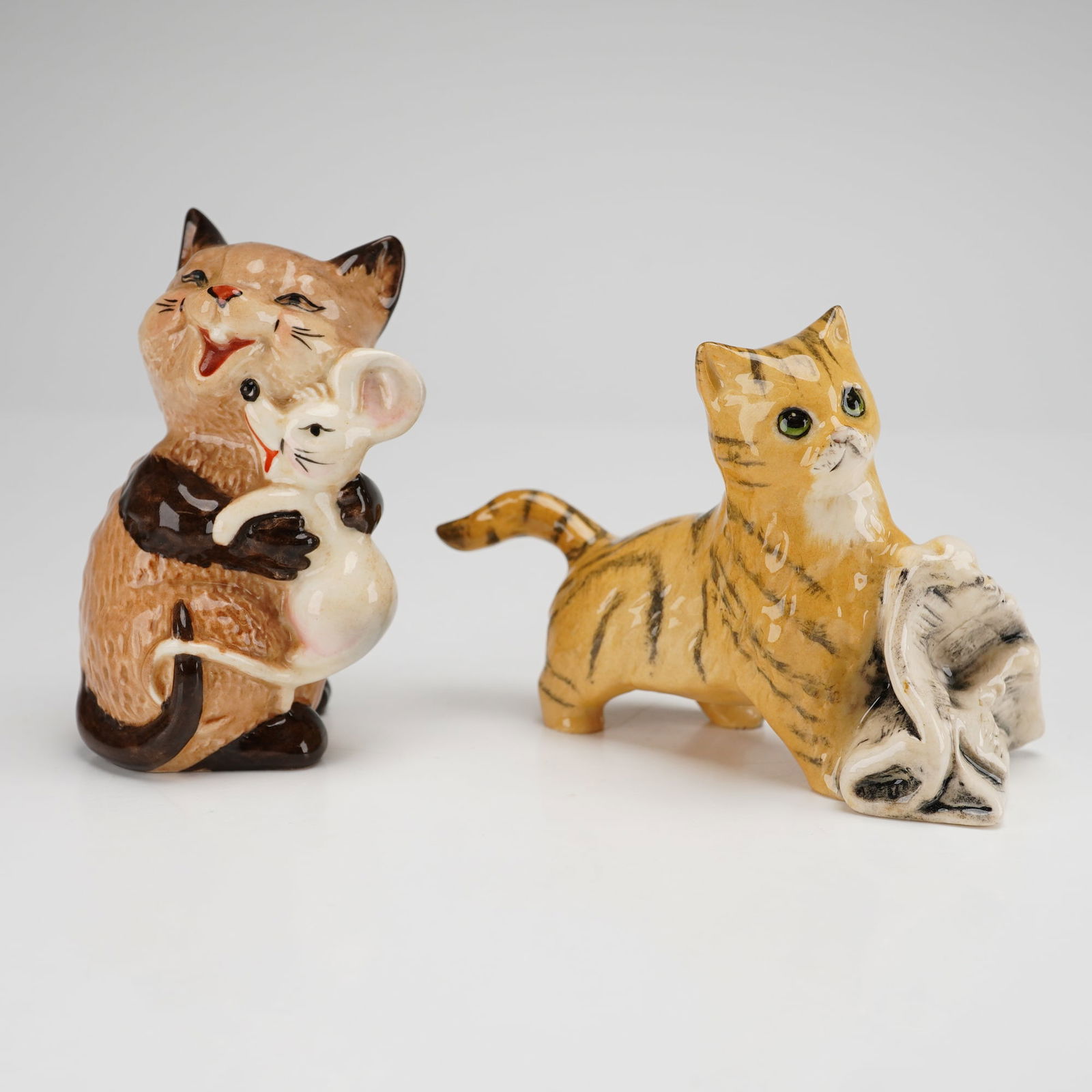 Two Beswick and Royal Doulton Ceramic Cat Figurines (1 of 3)
