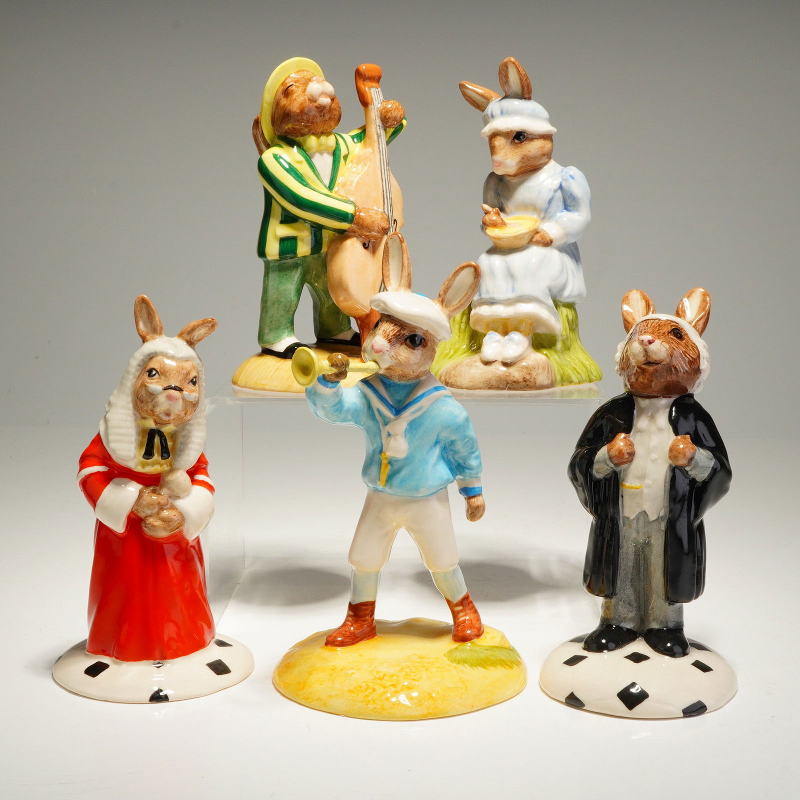5pc Royal Doulton Bunnykins Judge Little Boy Blue Little Miss Muffet (1 of 5)
