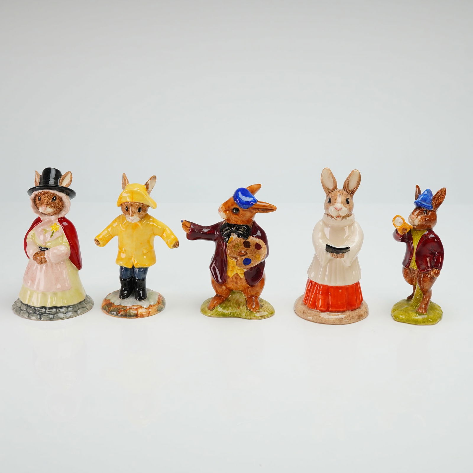 Five Royal Doulton Bunnykins Porcelain Figurines- DB11, 13, 147, 172 & 223 (1 of 3)