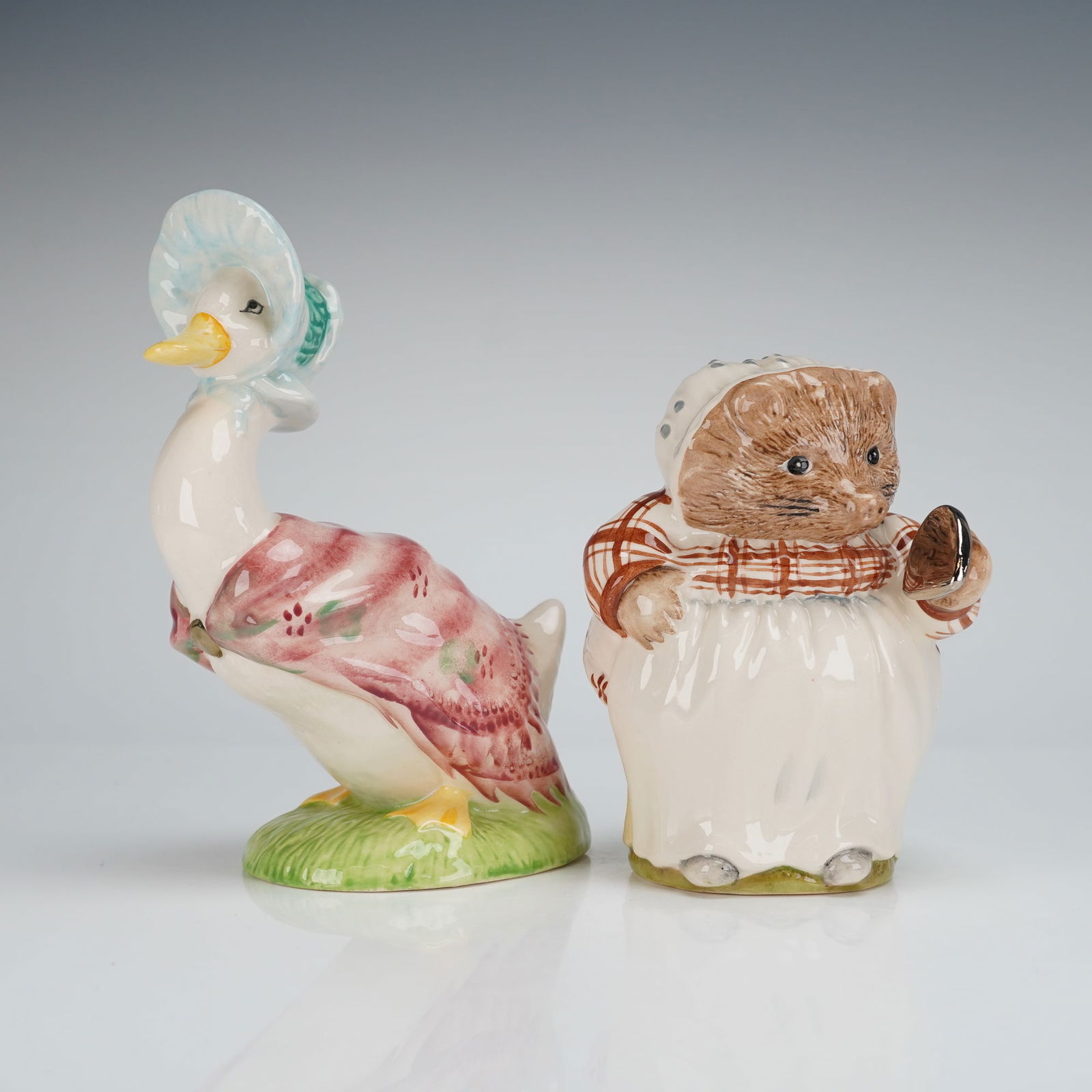 2pc Beswick Beatrix Potter's Figurines, Jemima Duck and Mrs. Tiggy-Winkle (1 of 4)
