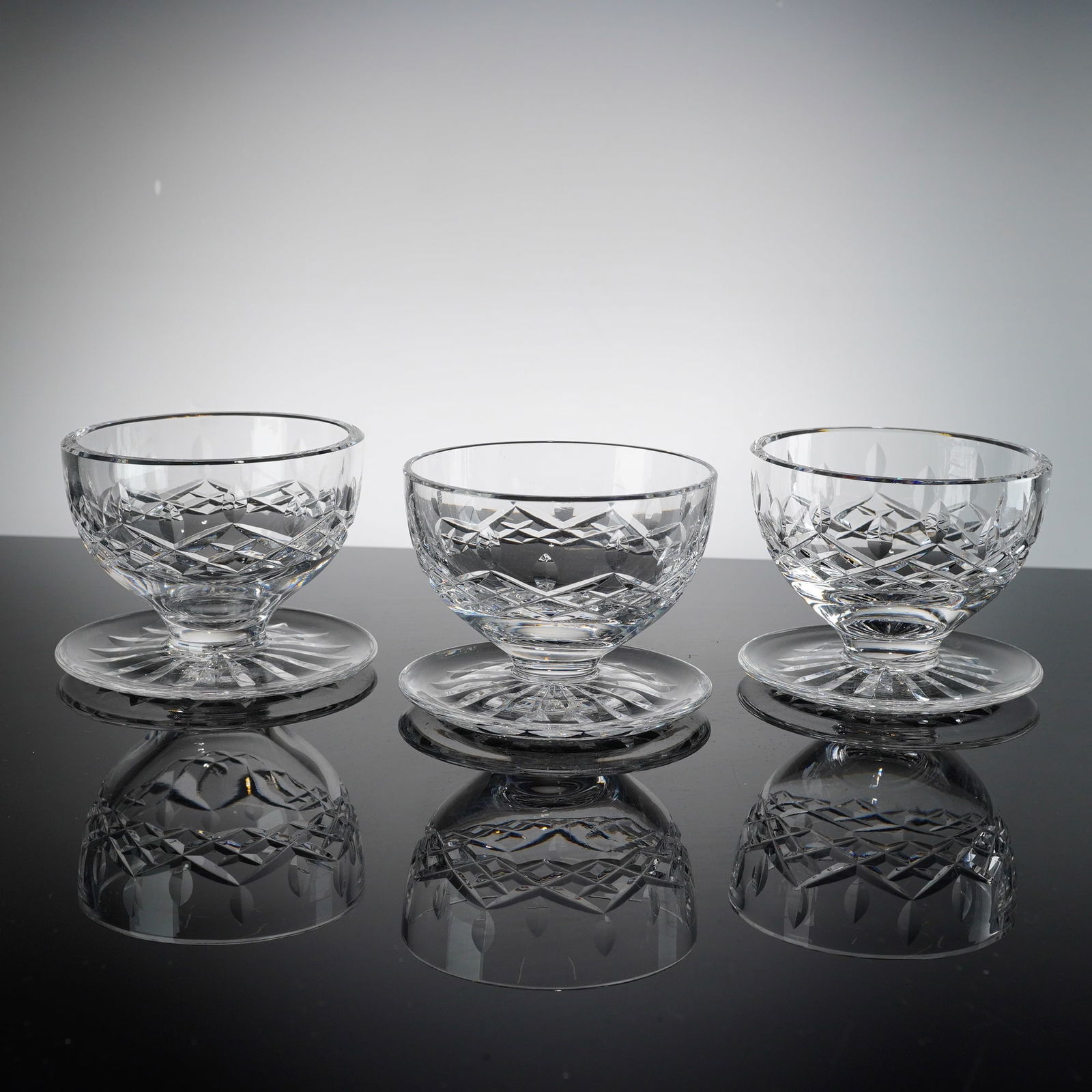 3pc Waterford Crystal Glandore Footed Dessert Bowls (1 of 4)