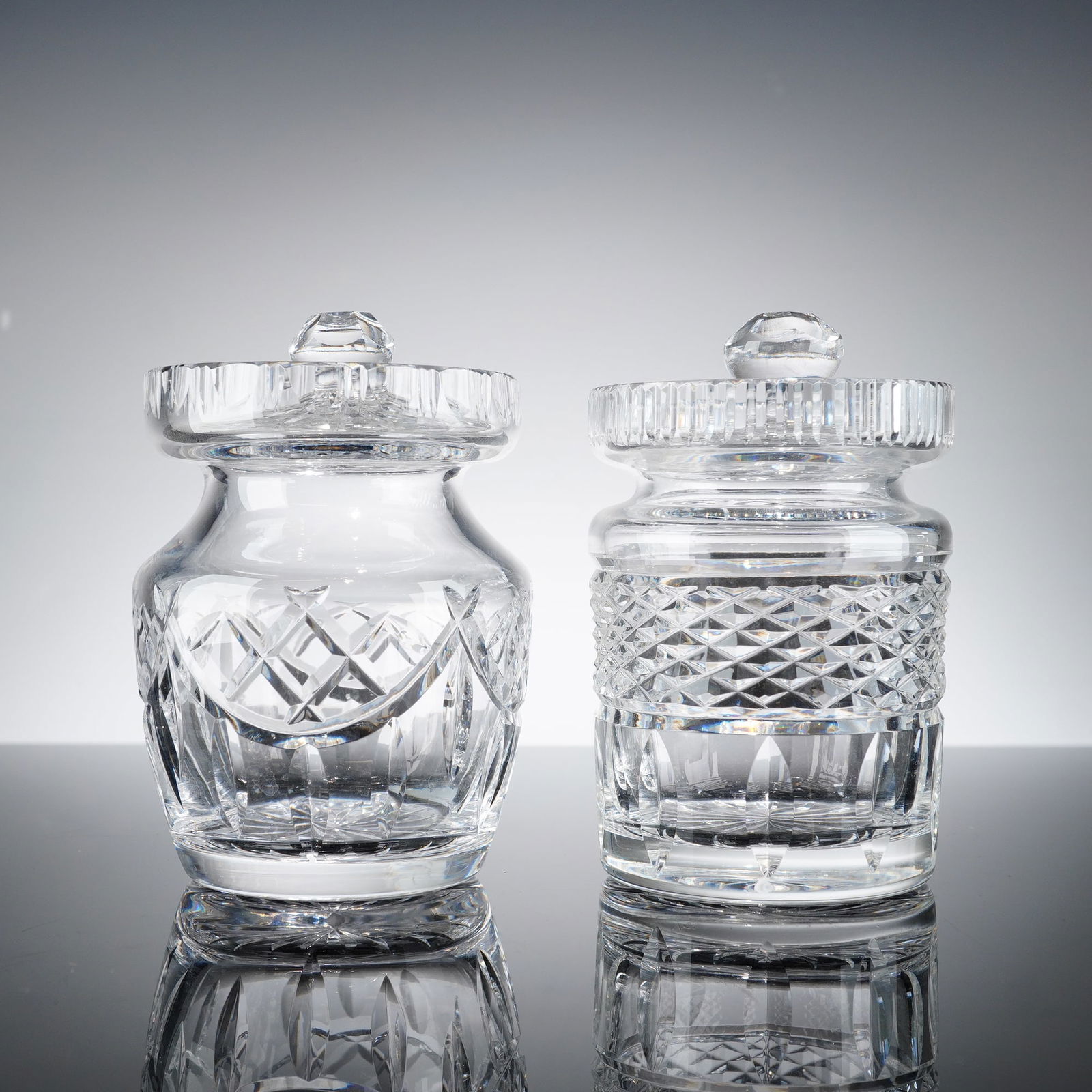 2pc Waterford Crystal Lidded Honey Jars (1 of 3)