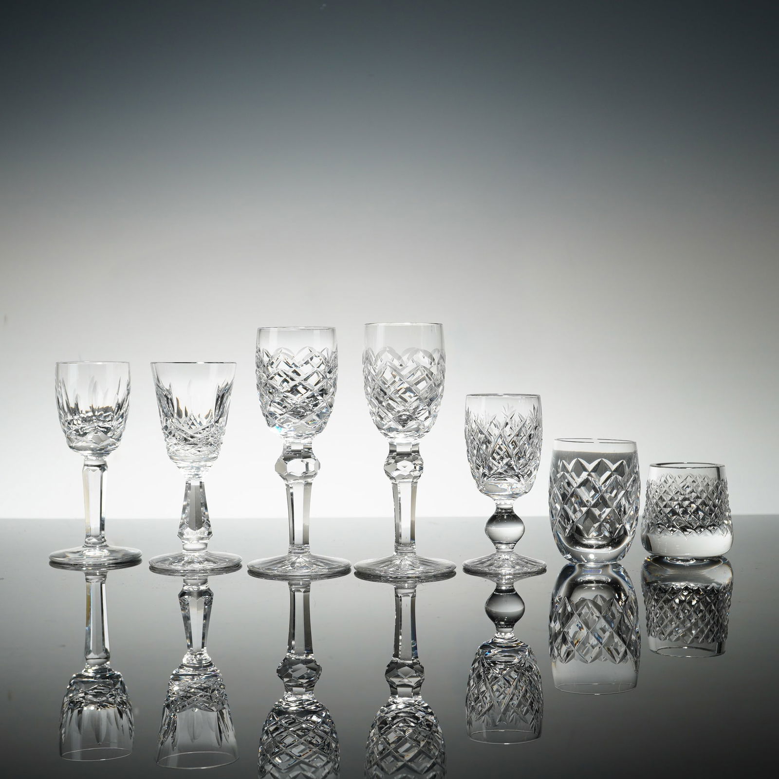 Waterford Crystal Assembled Collection of Powerscourt Lismore and Assorted Stemware (1 of 3)