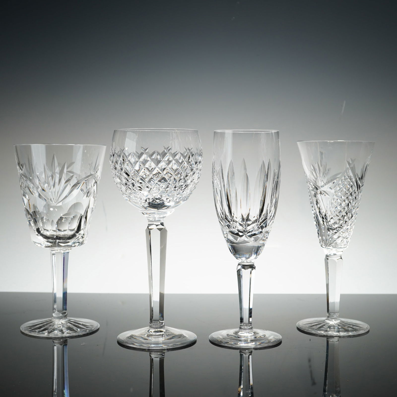 4pc Waterford Crystal Assorted Pattern Stemware (1 of 3)
