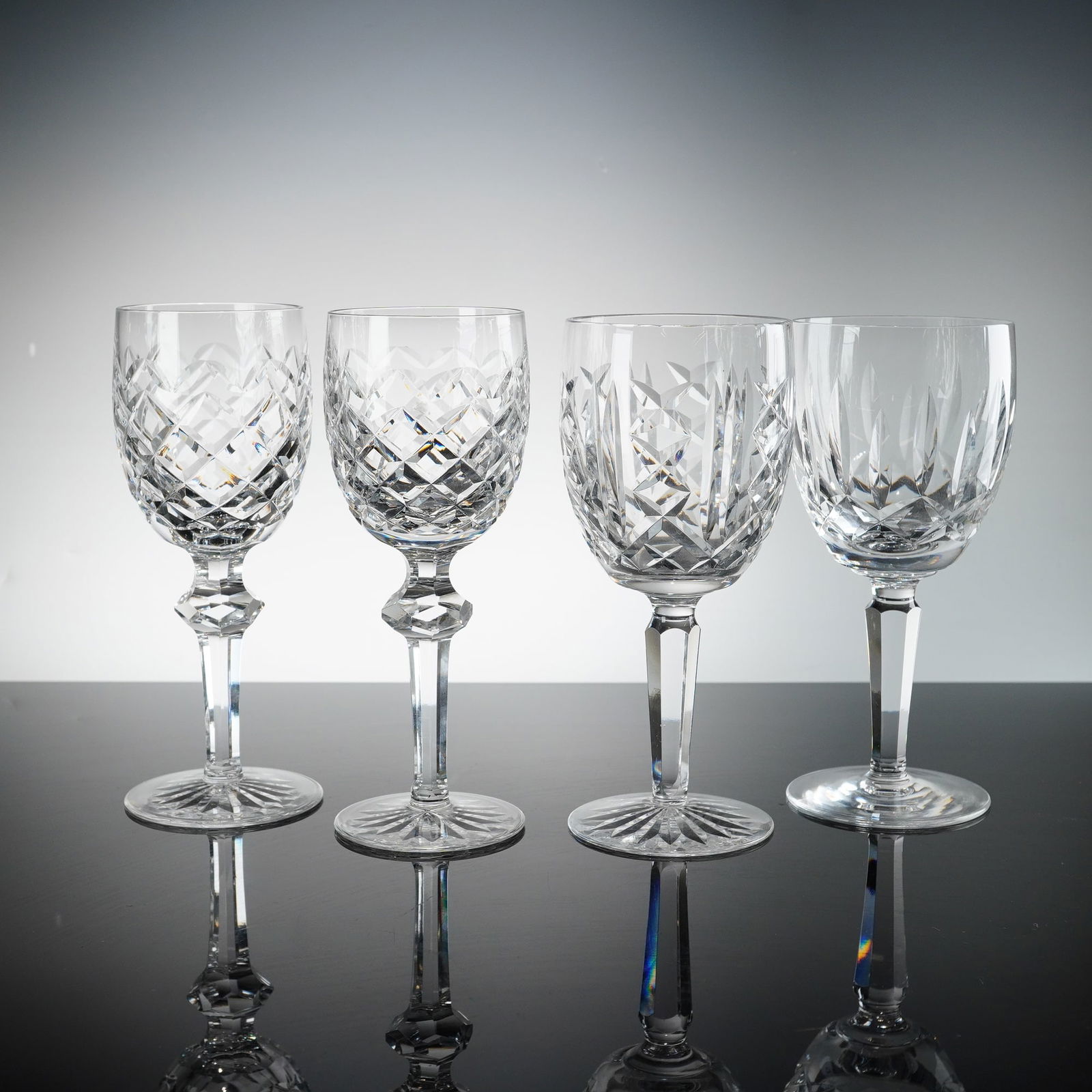 4pc Waterford Crystal Powerscourt, Glengarriff, and Kildare Stemware (1 of 4)