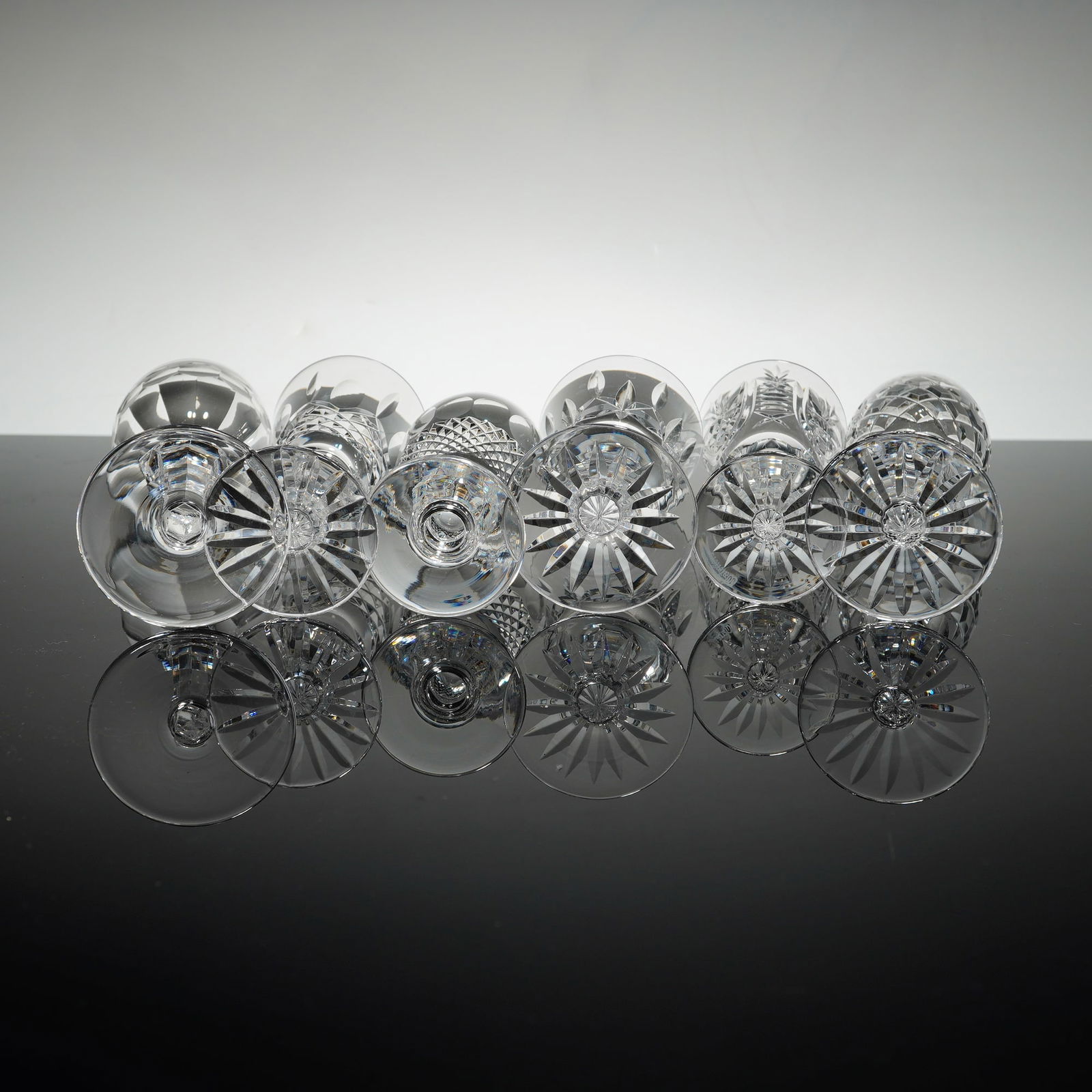 6pc Waterford Crystal Assorted Patterns Stemware - 2