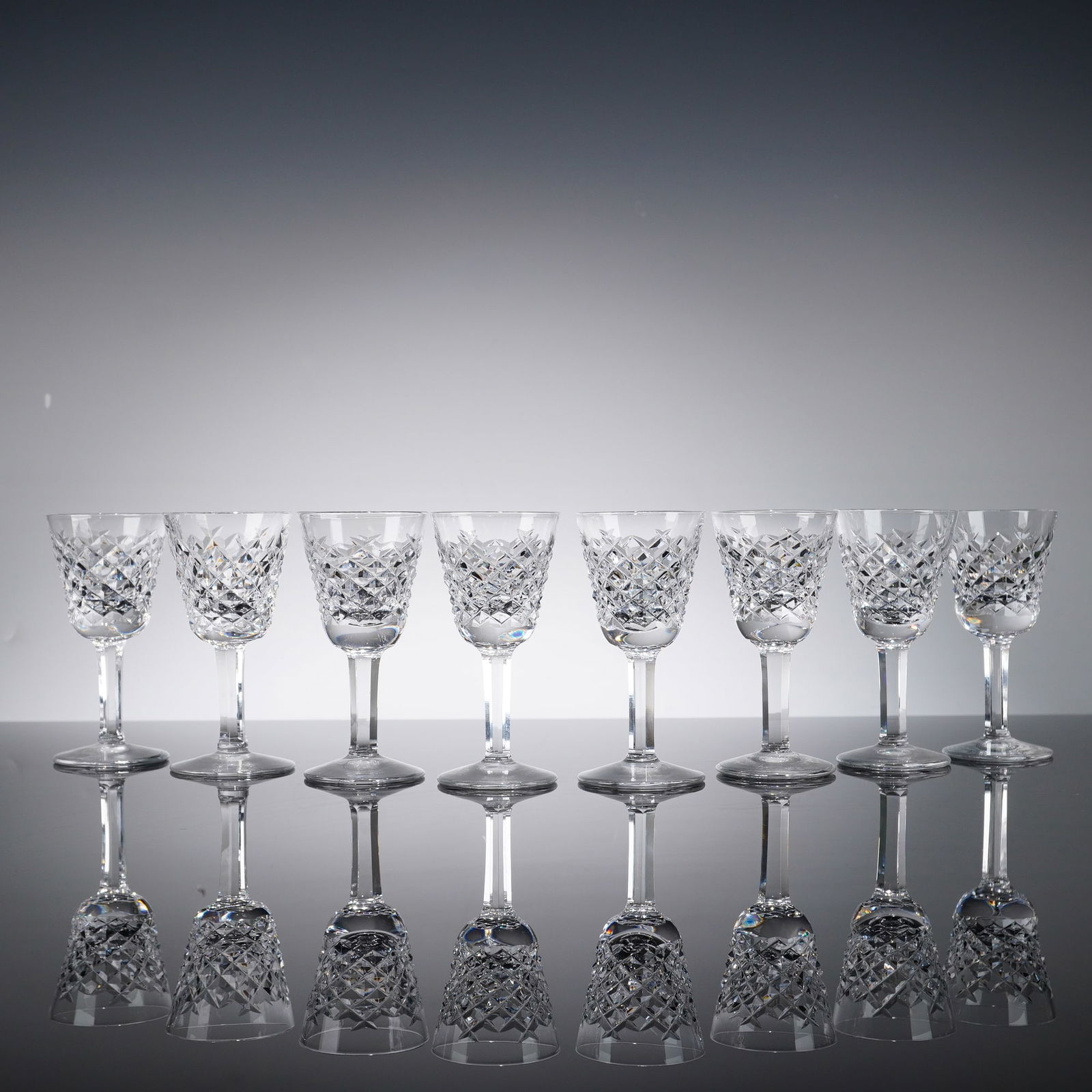 Waterford Alana Pattern Crystal Wine Glasses, Set of Eight (1 of 4)