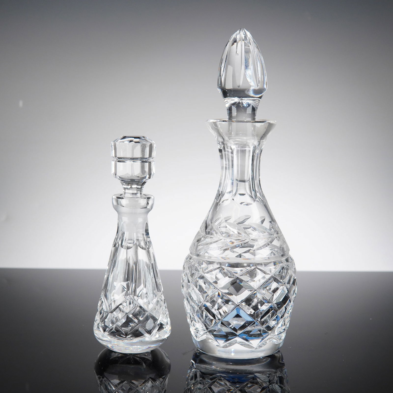 2pc Clear Crystal Bottles with Stoppers (1 of 3)