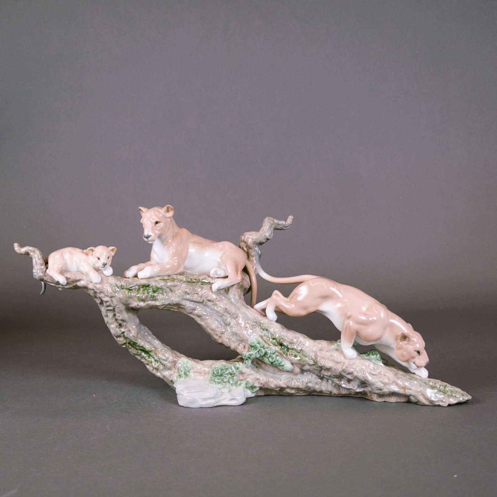 Lladro Spirit of Shambala Limited Edition Porcelain Figural Group, No. 01001885: This is a large and expertly modeled Lladro porcelain figurine, model number 01001885, titled Spirit of Shambala. The materials are confirmed to be Lladro Porcelain Figurine, 01001885. This sculptural