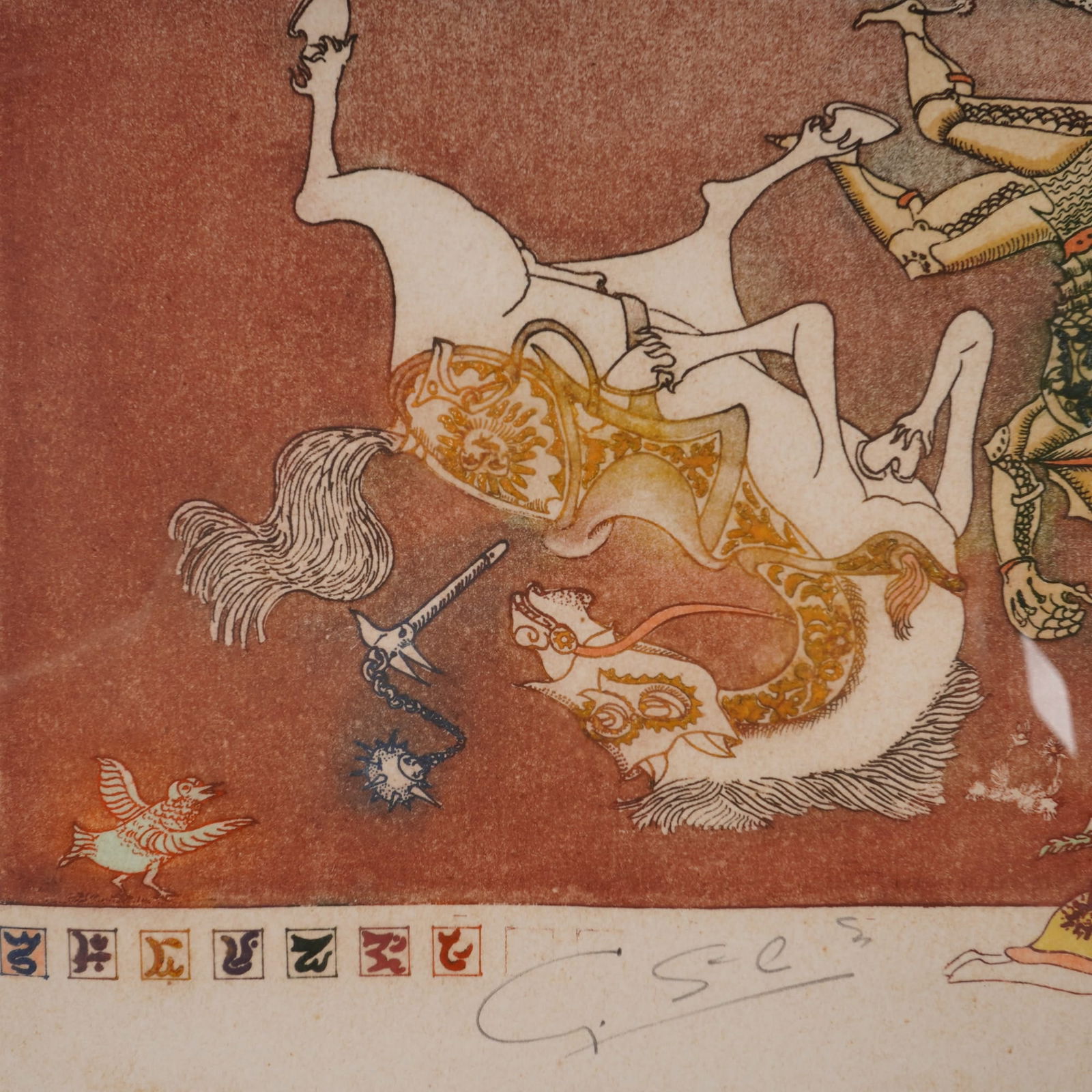 Guillermo Silva Santamaria (Colombian 1921-2007) Etching on Paper, Signed - 5