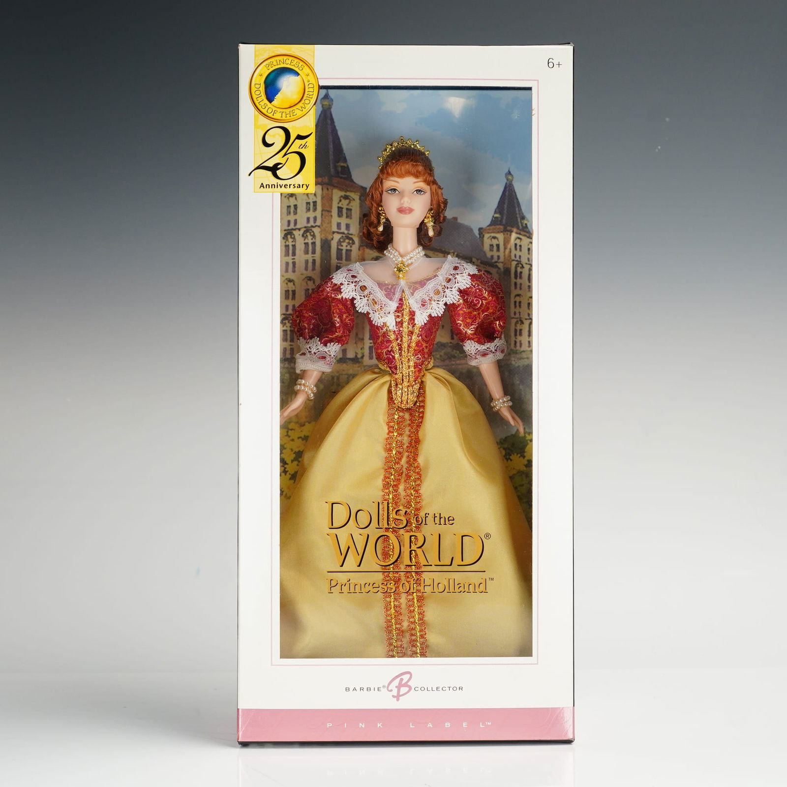 Mattel Barbie Dolls of the World Princess of Holland Doll, 12 Inches: Manufactured by Mattel as part of the Dolls of the World – The Princess Collection, this Pink Label Barbie (Product Number G8055) was released in 2005. The vinyl doll features a poseable body with r