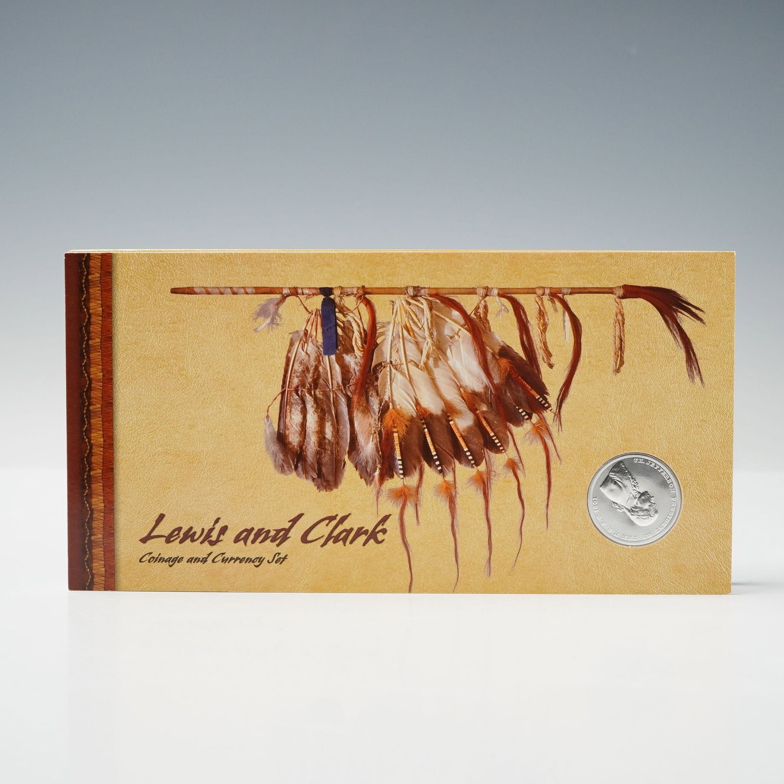 Lewis and Clark Expedition, Coinage and Currency Set: The Set is a special commemorative collector's set issued by the U.S. Mint to celebrate the 200th anniversary of the Corps of Discovery. The set combines several historical and contemporary pieces to