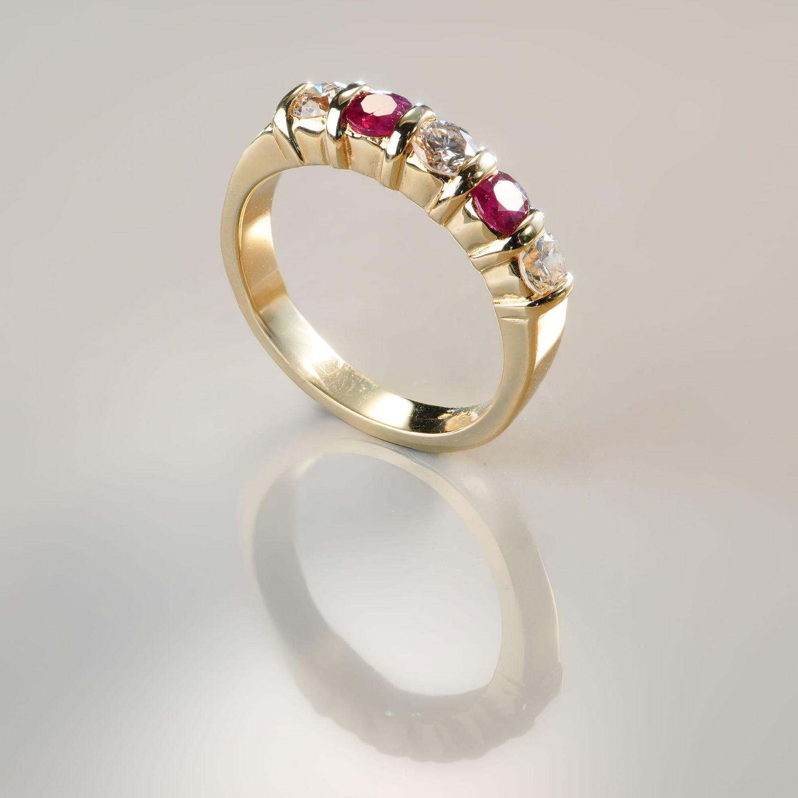 14k Gold Ruby and Diamond Ring - 2
