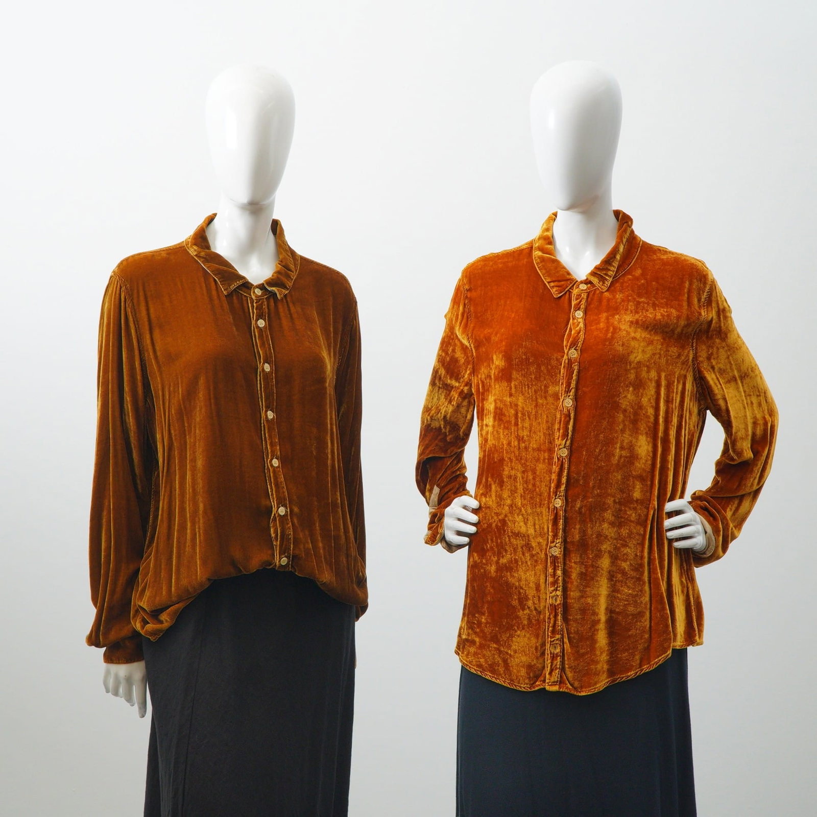 2pc CP Shades Romy Velvet Button Down Shirts (1 of 3)