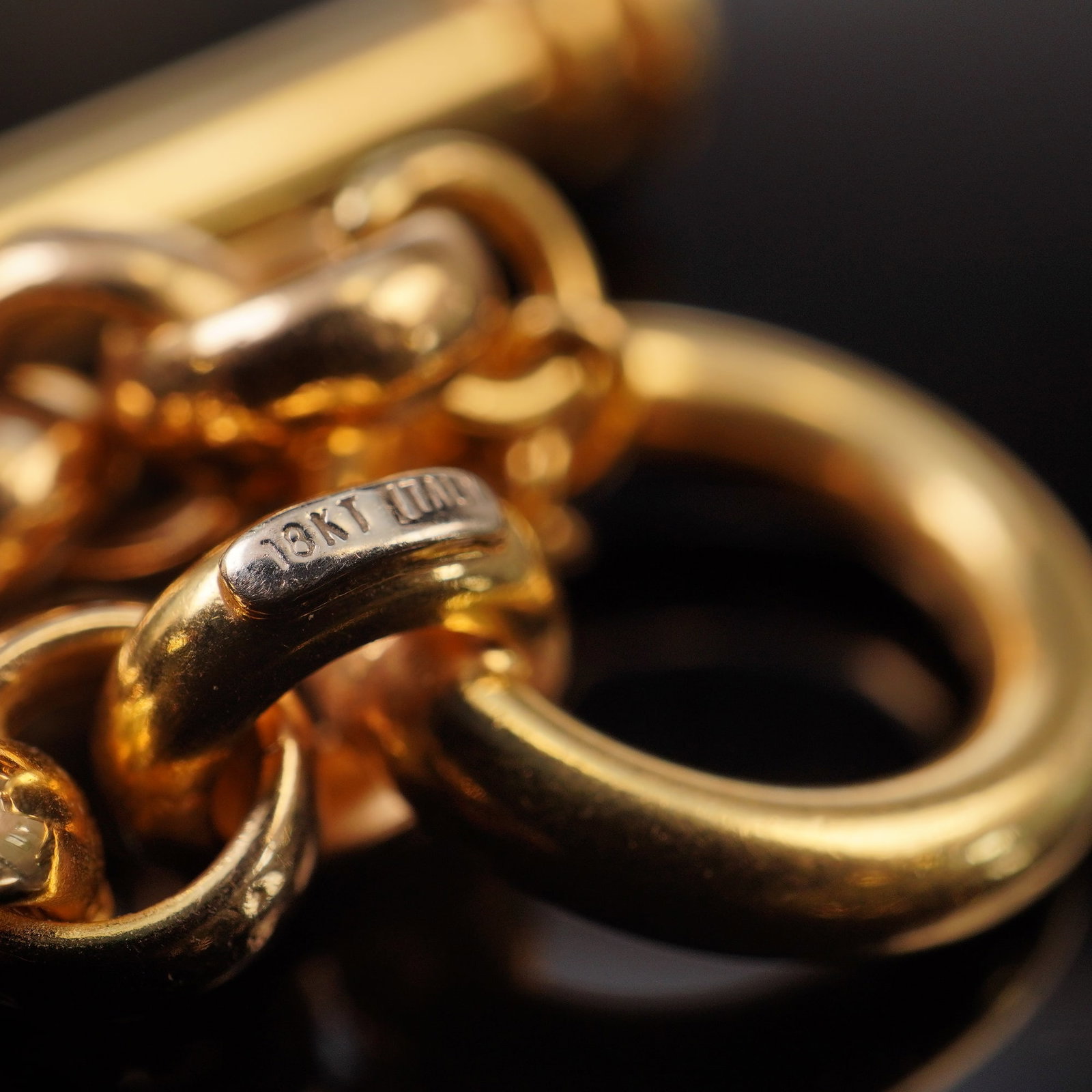 Italian 18K Gold Link Chain Necklace - 6