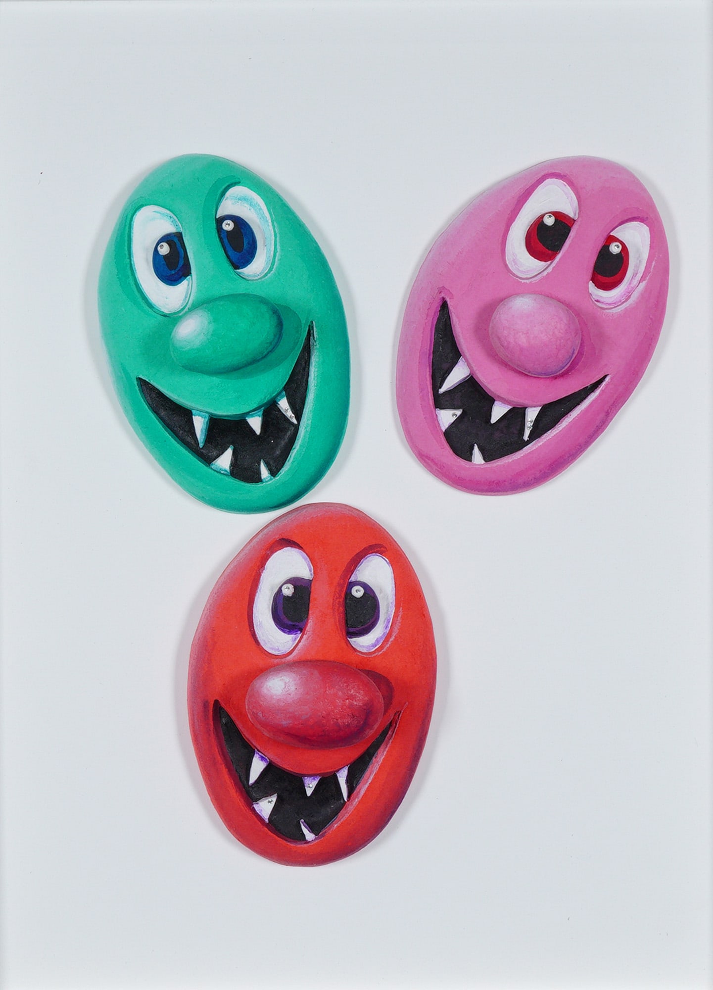 Kenny Scharf (American, b. 1958) One-of-a-Kind Artwork, Pace Face 37, Signed: Pace Face 37 is a unique cast handmade paper with hand?painting and Swarovski crystals by Pop artist Kenny Scharf. This vibrant and quintessential artwork exemplifies Scharf’s exuberant visual langu