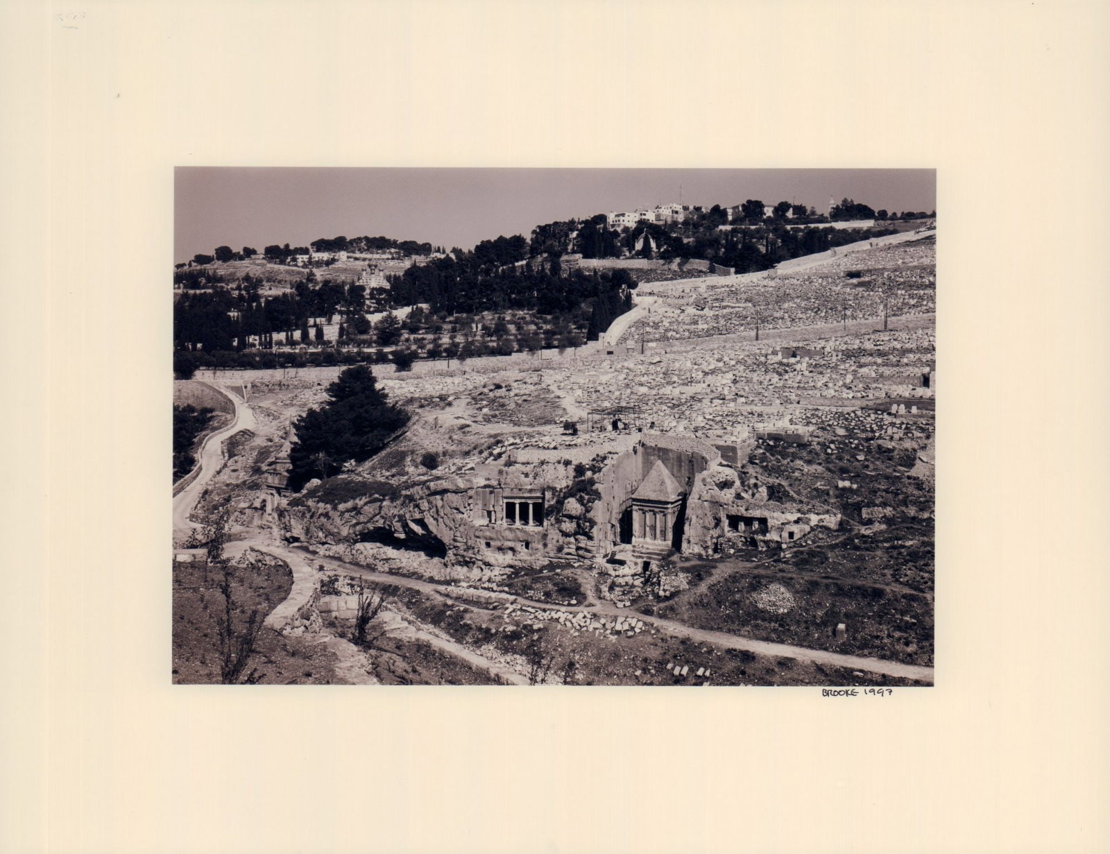 Steven Brooke, 10pc Ektacolor Print Photographs, Views of Jerusalem, Signed: A striking portfolio of ten richly toned Ektacolor prints by acclaimed American architectural photographer Steven Brooke, capturing the timeless majesty and sacred geography of Jerusalem. Executed in