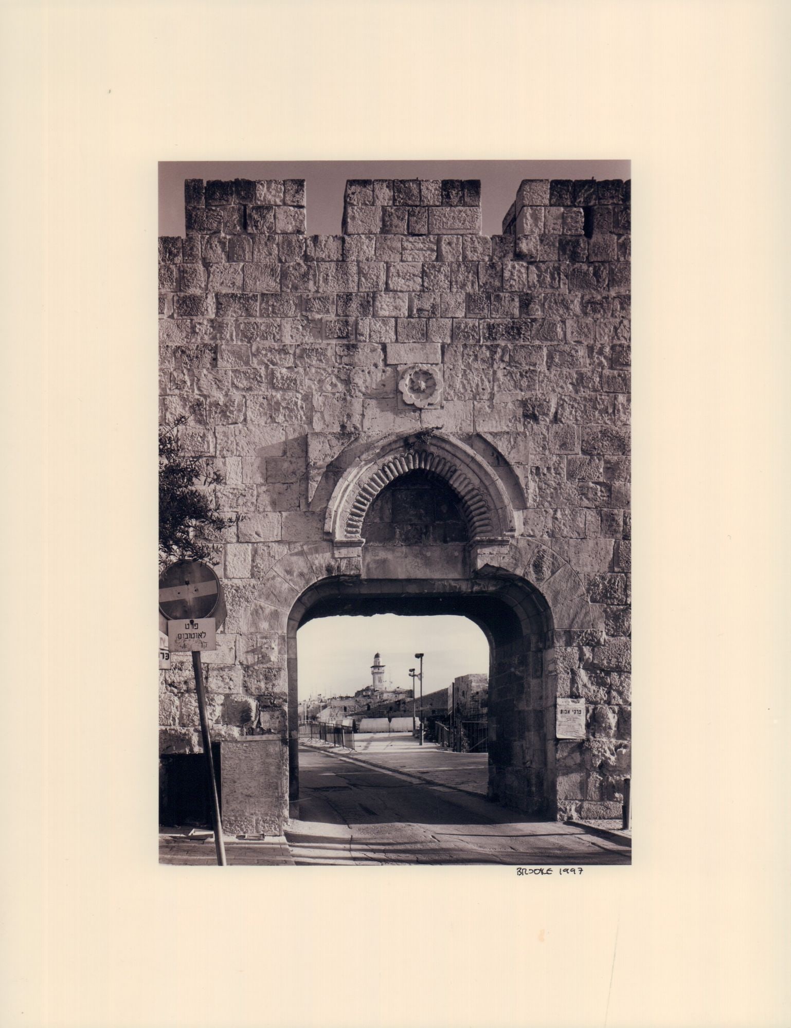 Steven Brooke, 10pc Ektacolor Print Photographs, Views of Jerusalem, Signed: A rare and evocative suite of ten original Ektacolor photographic prints capturing the timeless majesty of Jerusalem's Old City, each signed and dated Brooke 1997. This cohesive body of work presents