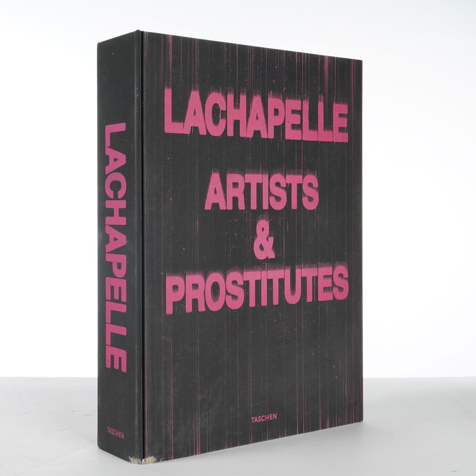 David Lachapelle XL Hardcover Book: Artists & Prostitutes, Signed Copy: David LaChapelle: Artists & Prostitutes is an extra-large hardcover photography coffee table book published by Taschen in 2005. Inside is a bold, vividly styled collection of David LaChapelle’s prov