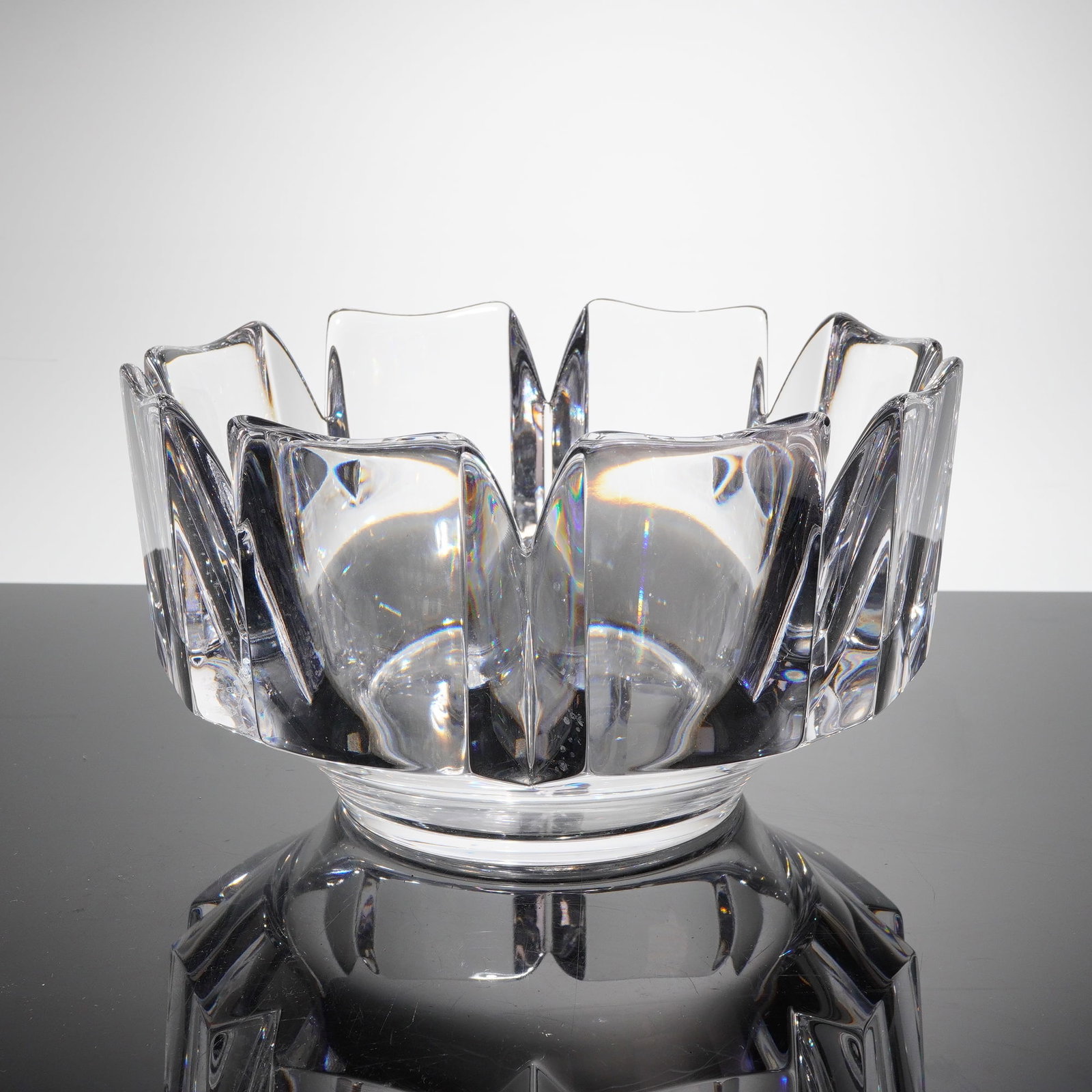 Orrefors Crystal Corona Bowl by Lars Hellsten (1 of 5)