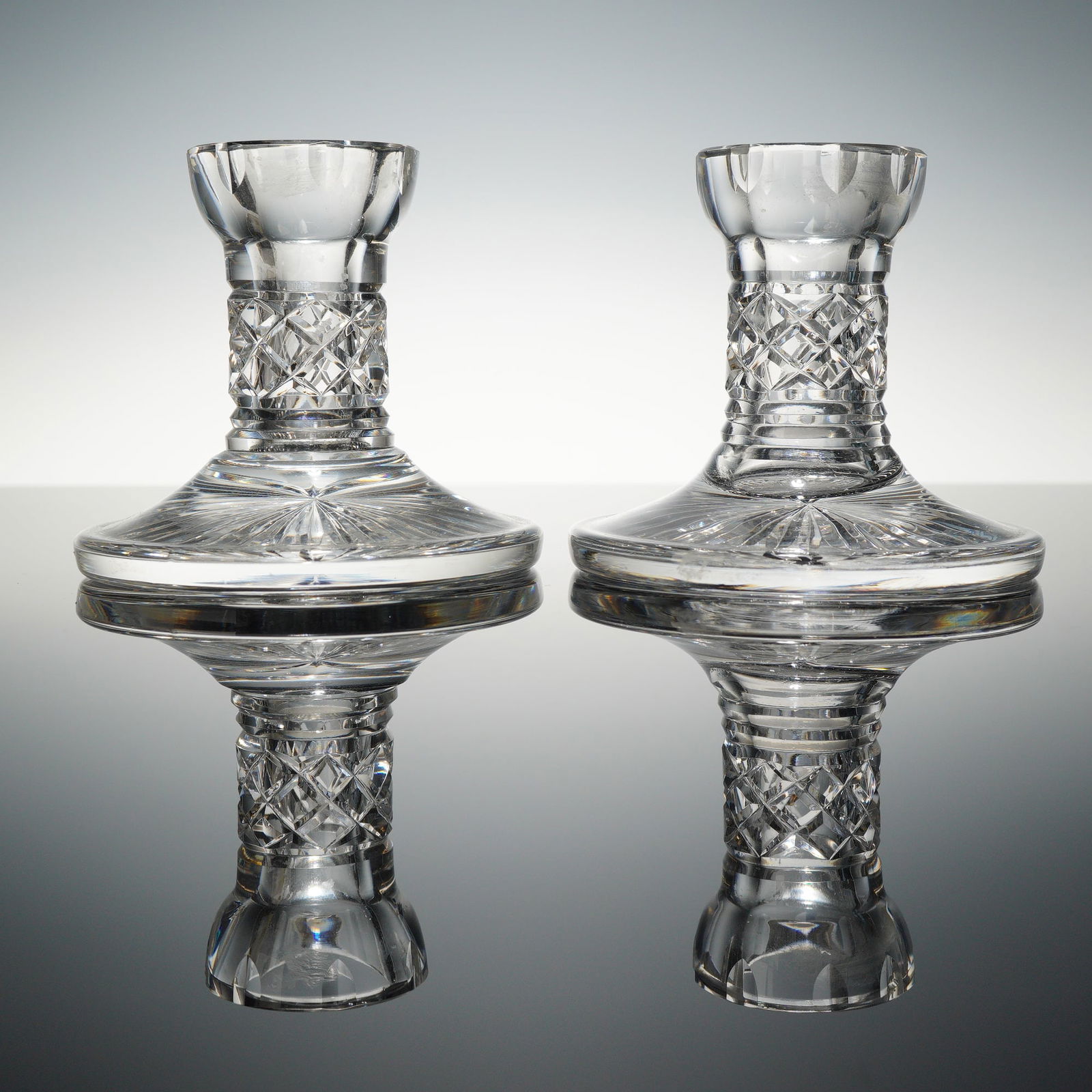 A Pair of Waterford Crystal Single Light Candlesticks (1 of 3)