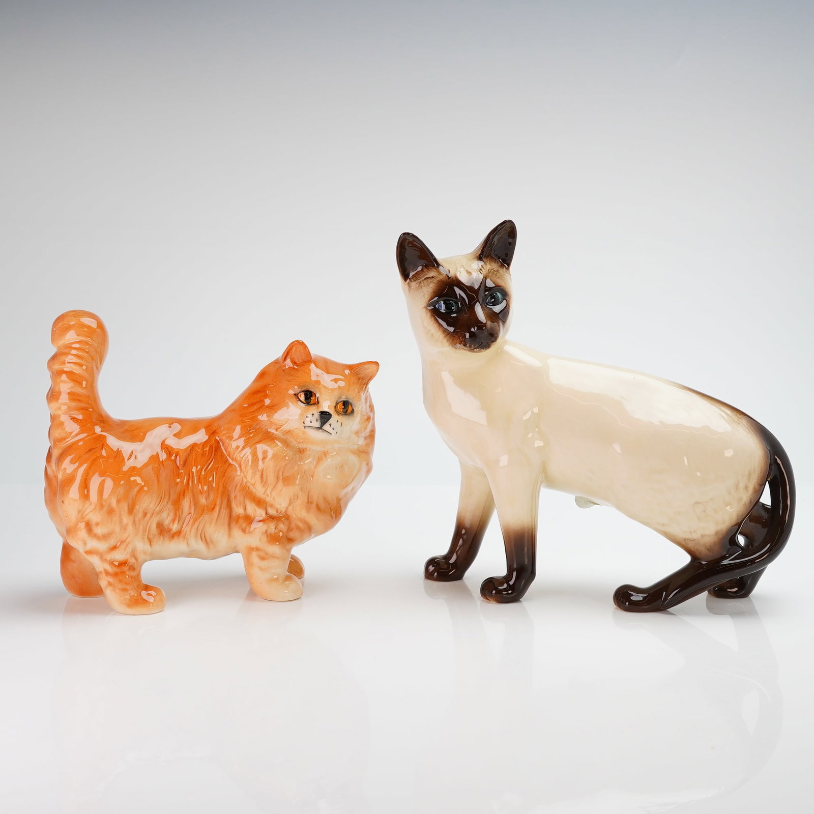 2pc Royal Doulton Ceramic Cat Figurines (1 of 4)