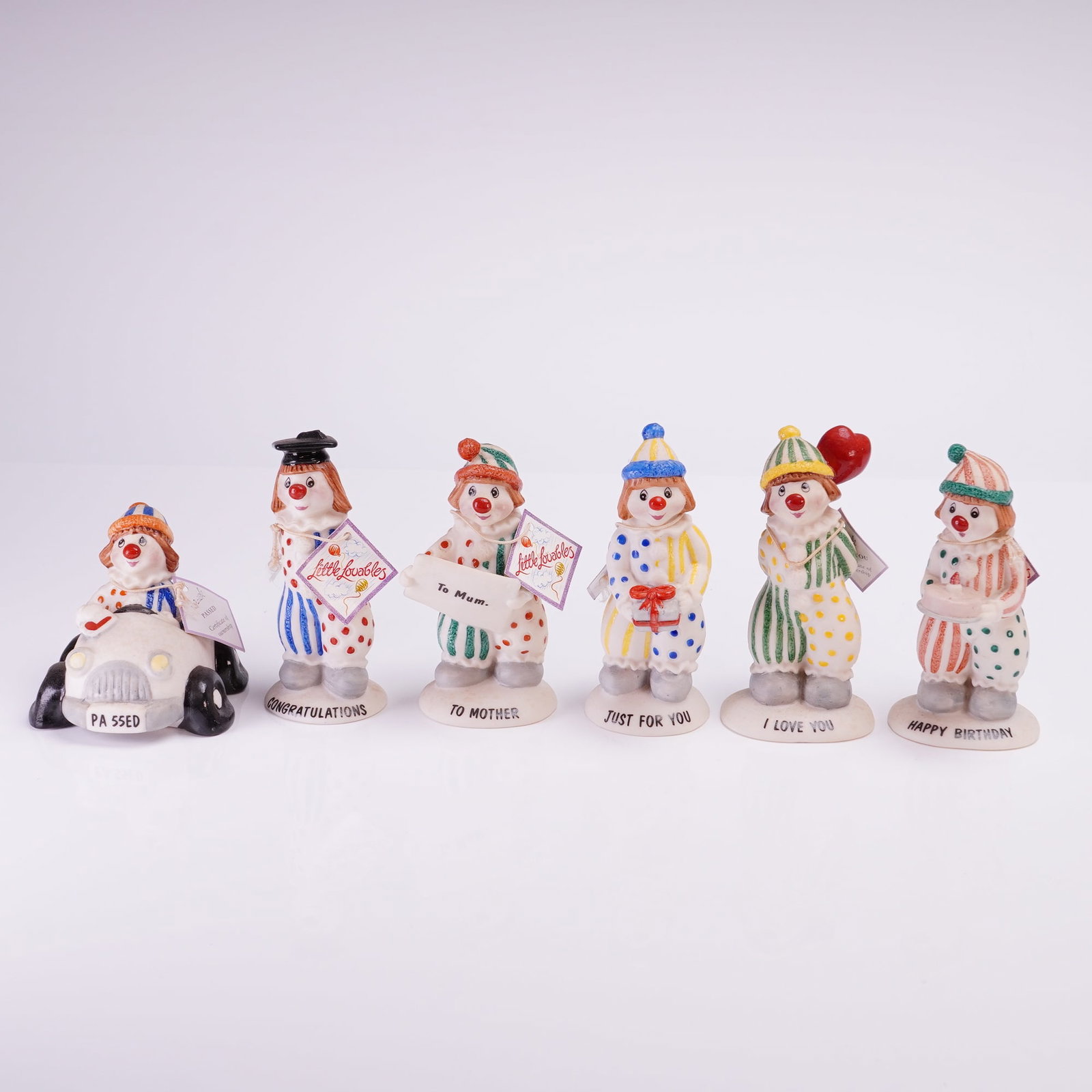 Collection of Six Beswick Little Fiddles Clown Figurines (1 of 3)