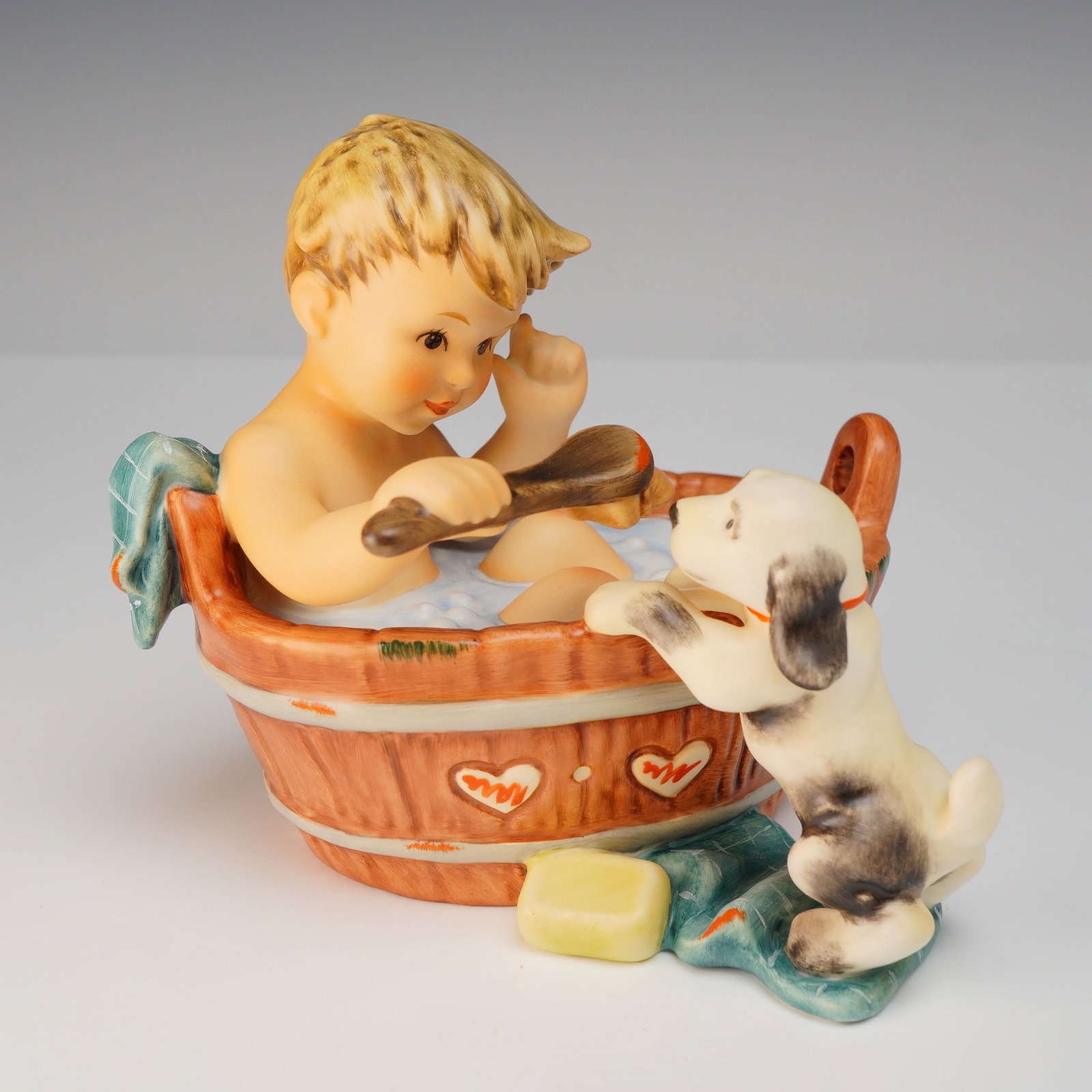 M.I. Hummel Figurine Bath and Puppy Plitsch Platsch Model 2281 (1 of 3)