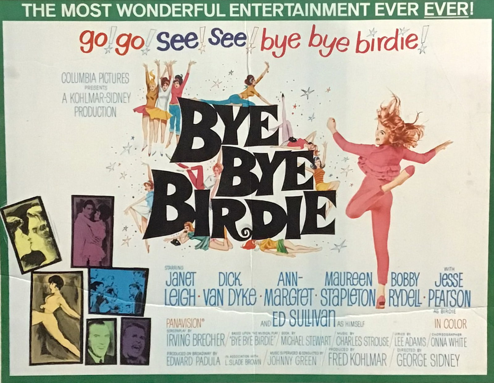 Bye Bye Birdie (1963) Original Theatrical Movie Poster on Board, Style B (1 of 3)
