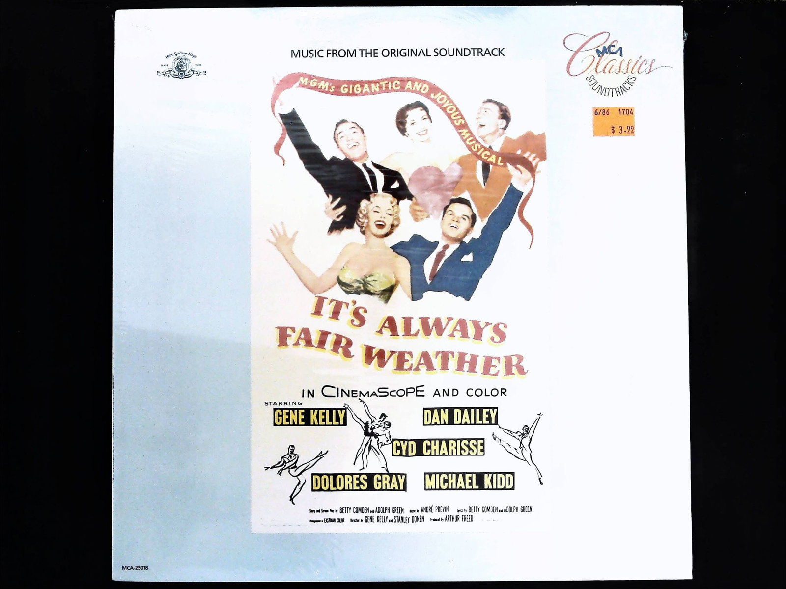 It's Always Fair Weather Soundtrack MCA Records c.1985 LP: Sound recording album jacket (LP cover) for the musical soundtrack It's Always Fair Weather. Universal City, California: MCA Records, Inc., circa 1985. This is a reissue published under the MCA Classi