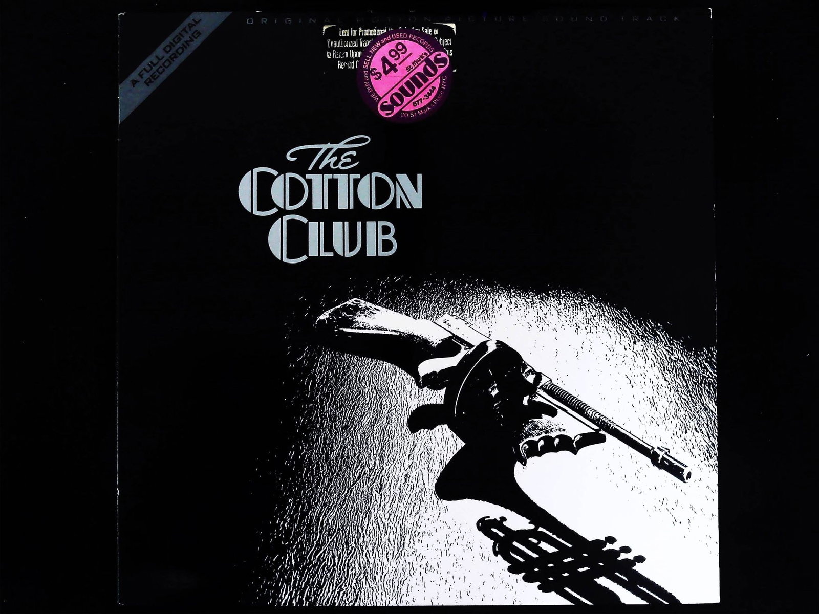 John Barry, Cotton Club Soundtrack Geffen Records 1984 LP: John Barry (Composer and Arranger). The Cotton Club Original Motion Picture Soundtrack. Los Angeles: Geffen Records, 1984. Original US release of the soundtrack album, catalog number GHS 24062. This 1
