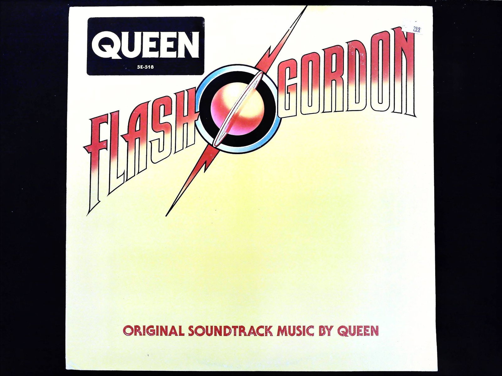 Queen - Flash Gordon Soundtrack Elektra/Asylum 1980 Promo: QUEEN (Freddie Mercury, Brian May, Roger Taylor, John Deacon). Flash Gordon Original Soundtrack Music. Los Angeles: Elektra/Asylum Records (A Division of Warner Communications Inc.), 1980. First US Pr