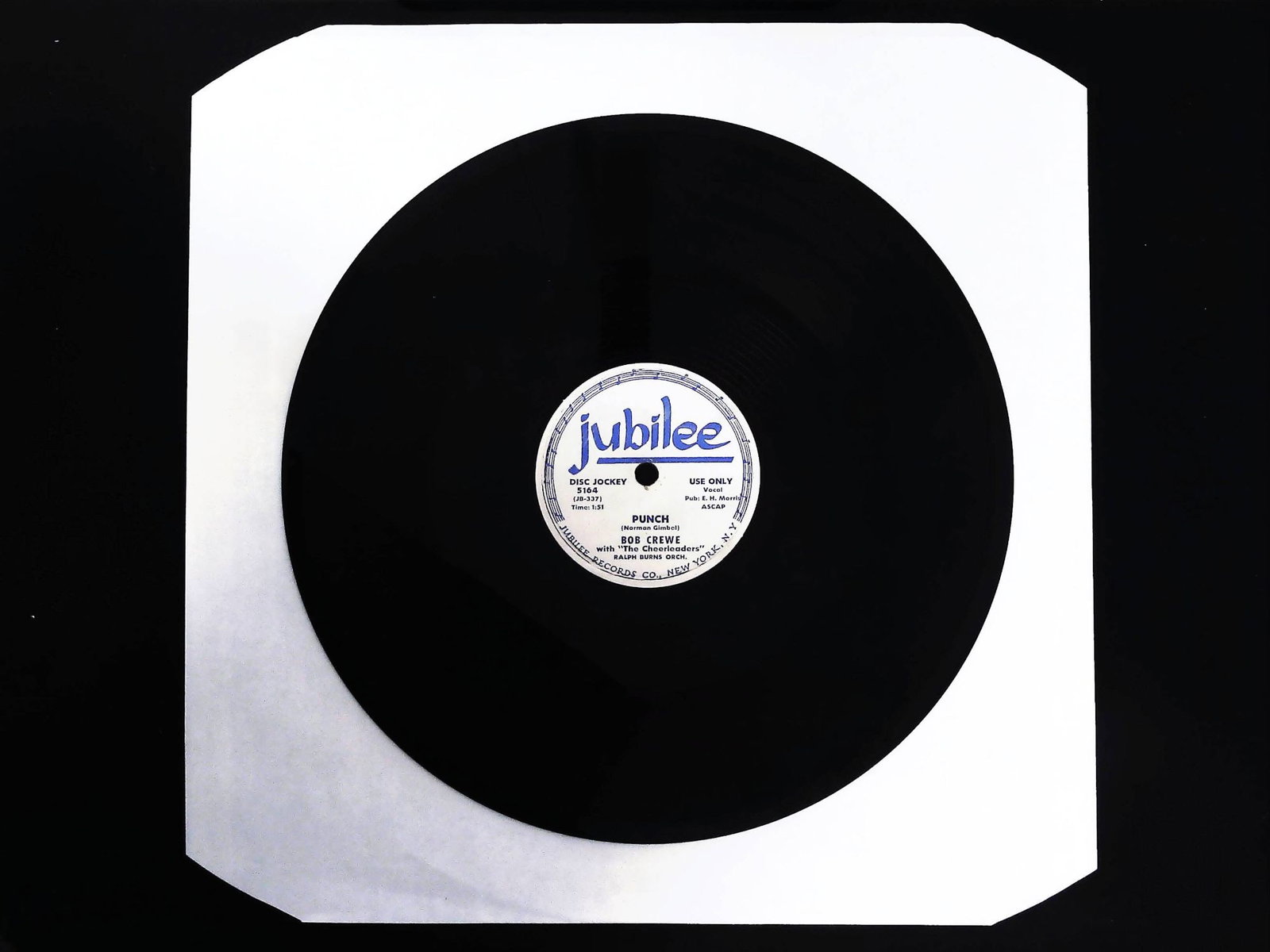 Bob Crewe, Punch / It's All Over (Jubilee Promo 45) (1 of 2)