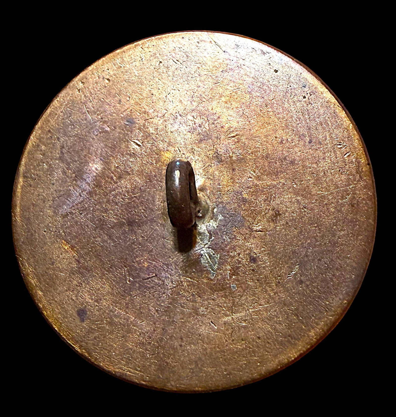 A DIVISION ONE HAND TOOLED COPPER BUTTON - 2