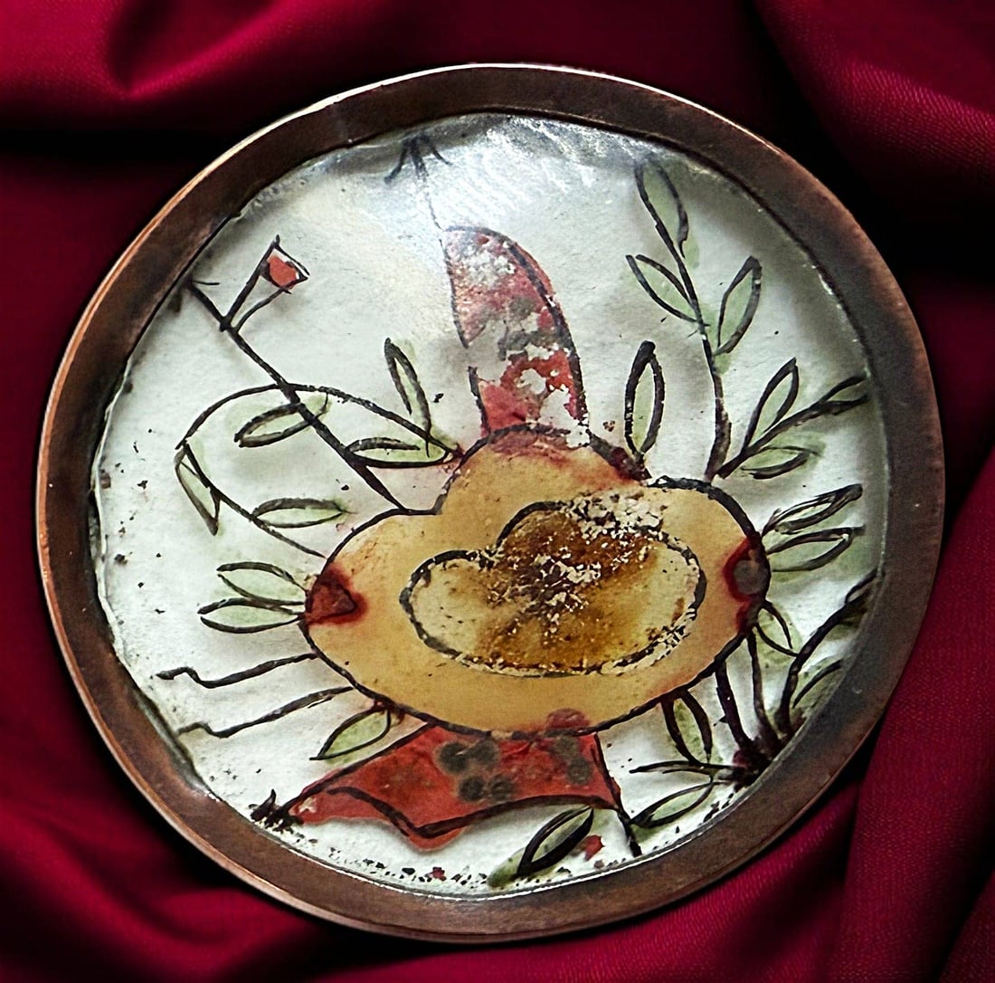 A DIVISION ONE REVERSE PAINTED BUTTON