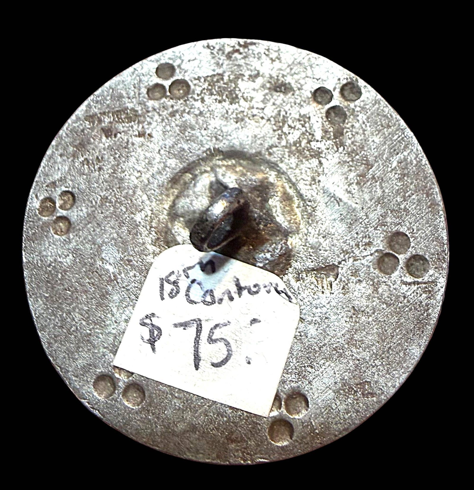 A DIVISION ONE HAND TOOLED SHEFFIELD BUTTON - 2