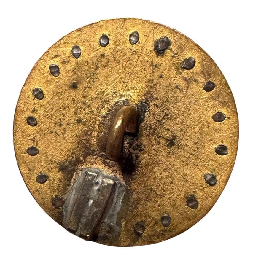 A DIVISION ONE POLYCHROME ENAMEL FIGURAL BUTTON - 2