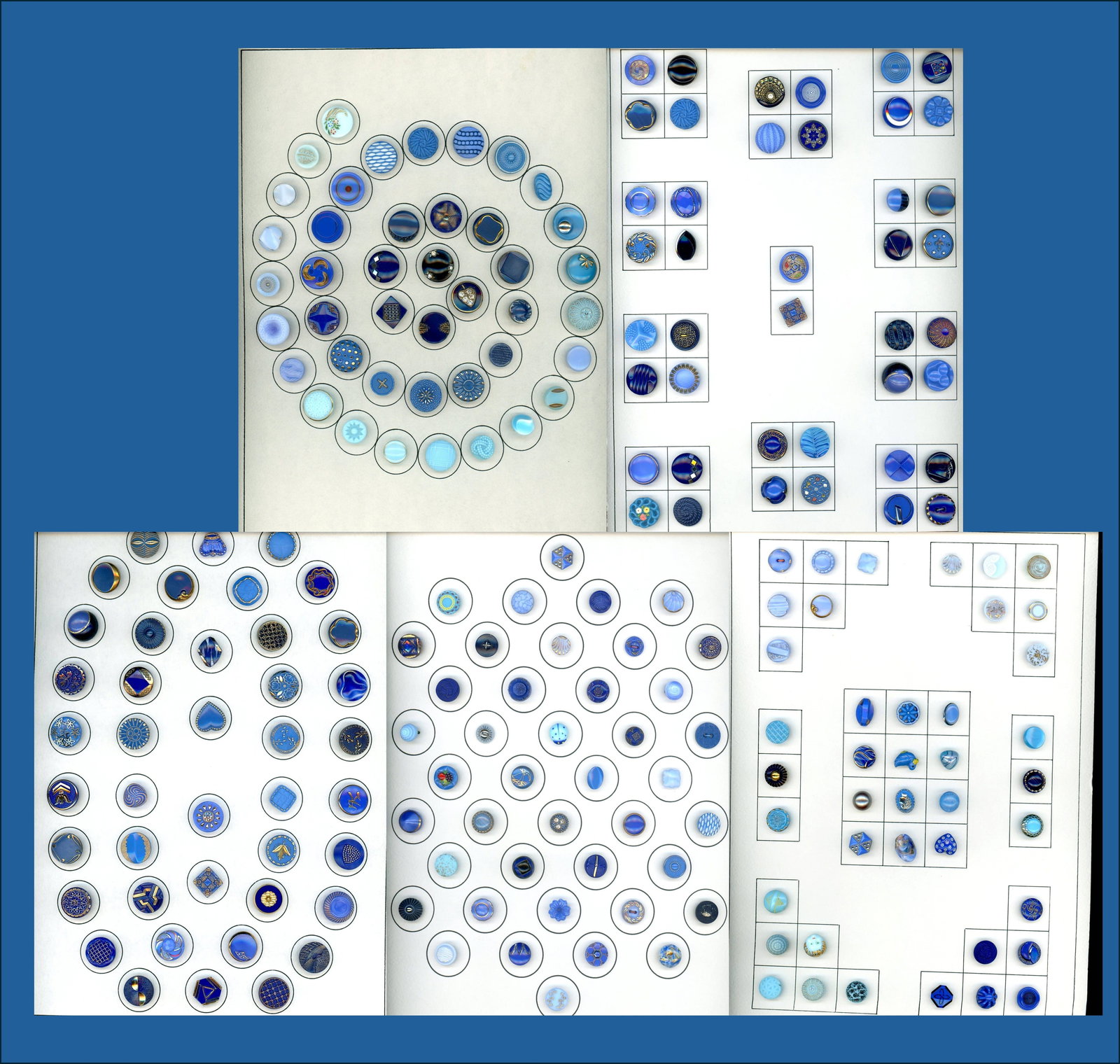 A BOX LOT OF 5 CARDS OF BUTTONS (1 of 6)