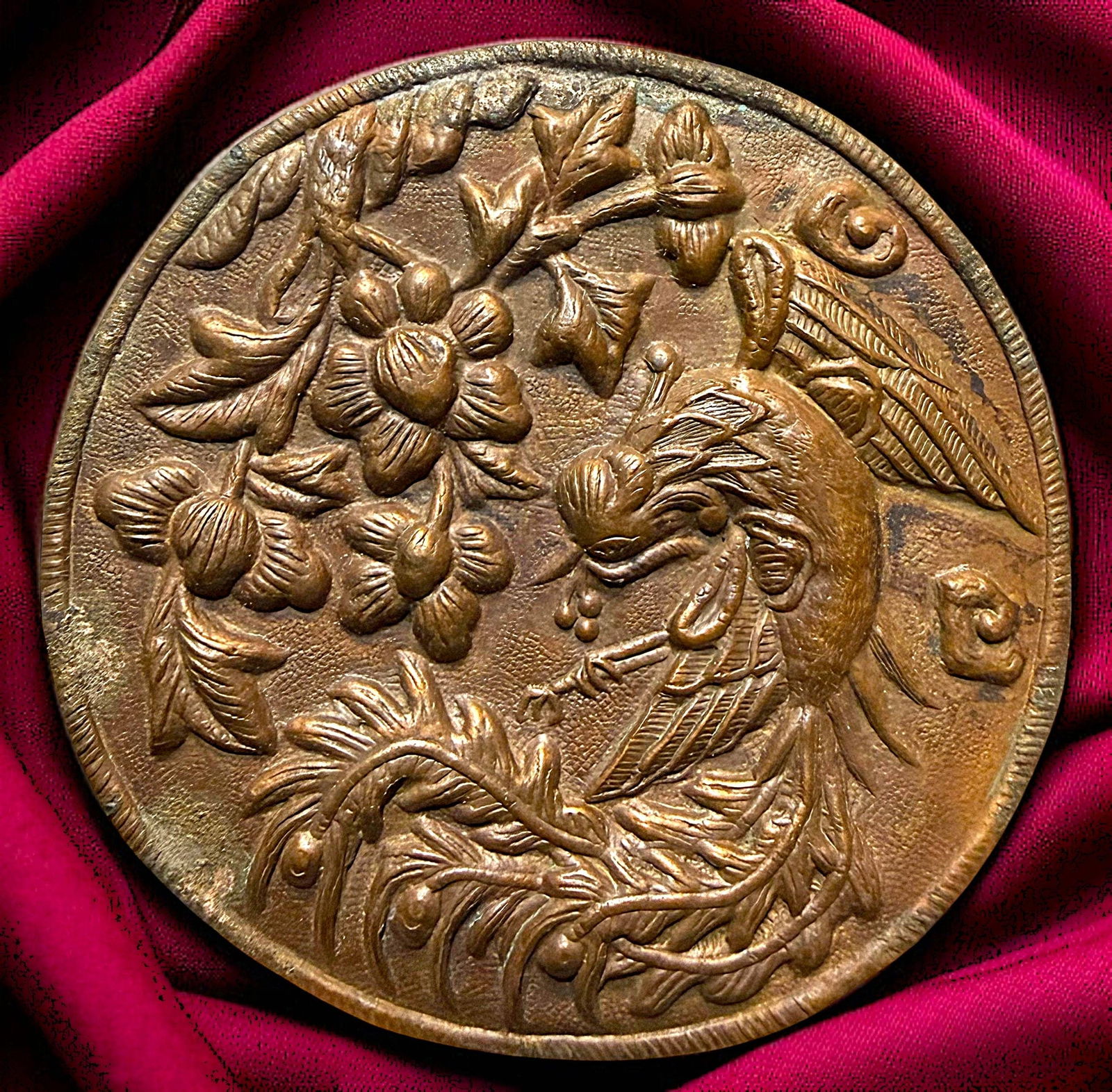 A DIVISION ONE REPOUSSE COPPER BUTTON (1 of 2)